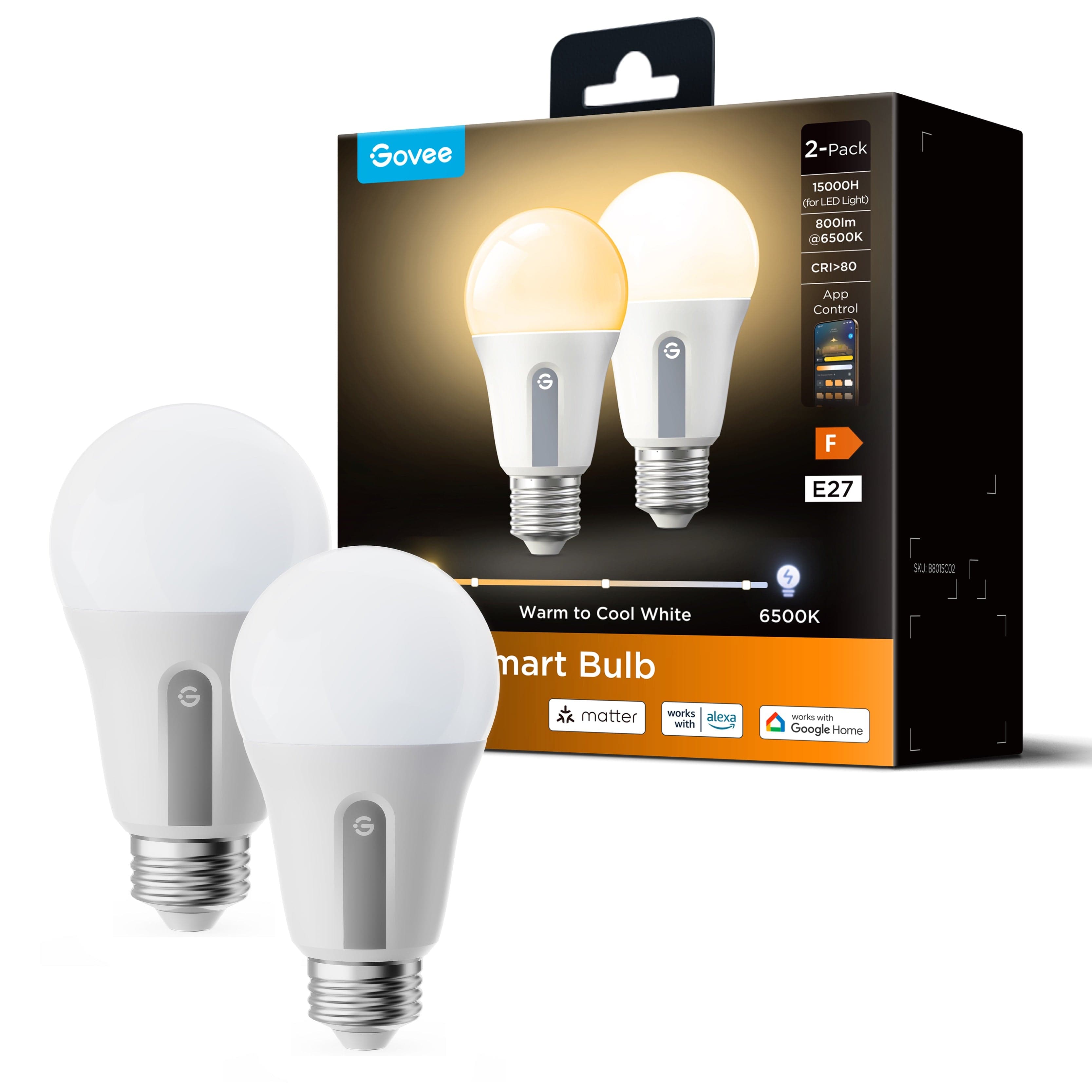 Chytré žárovky Govee Smart WW 9W E27 (2 ks) - náhled 1