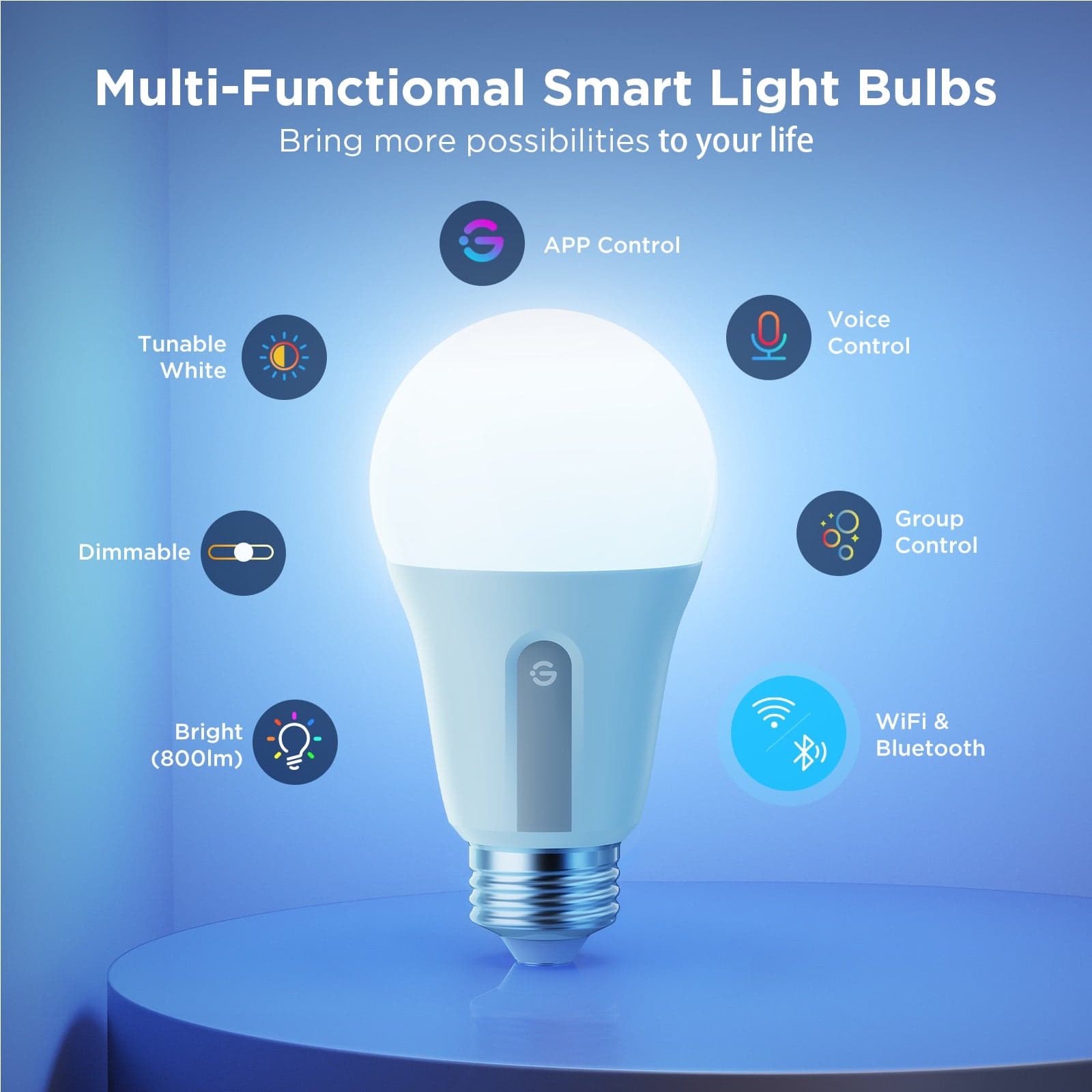 Chytré žárovky Govee Smart WW 9W E27 (2 ks) - náhled 4