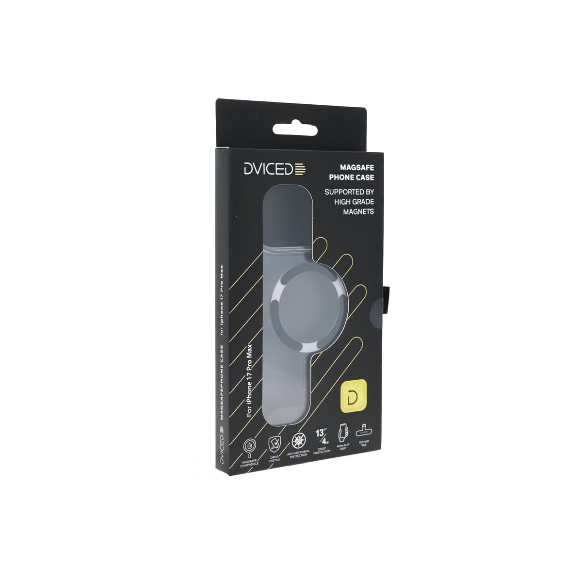 Kryt pro iPhone 17 Pro Max Dviced MagSafe Clear Case – černý - náhled 5
