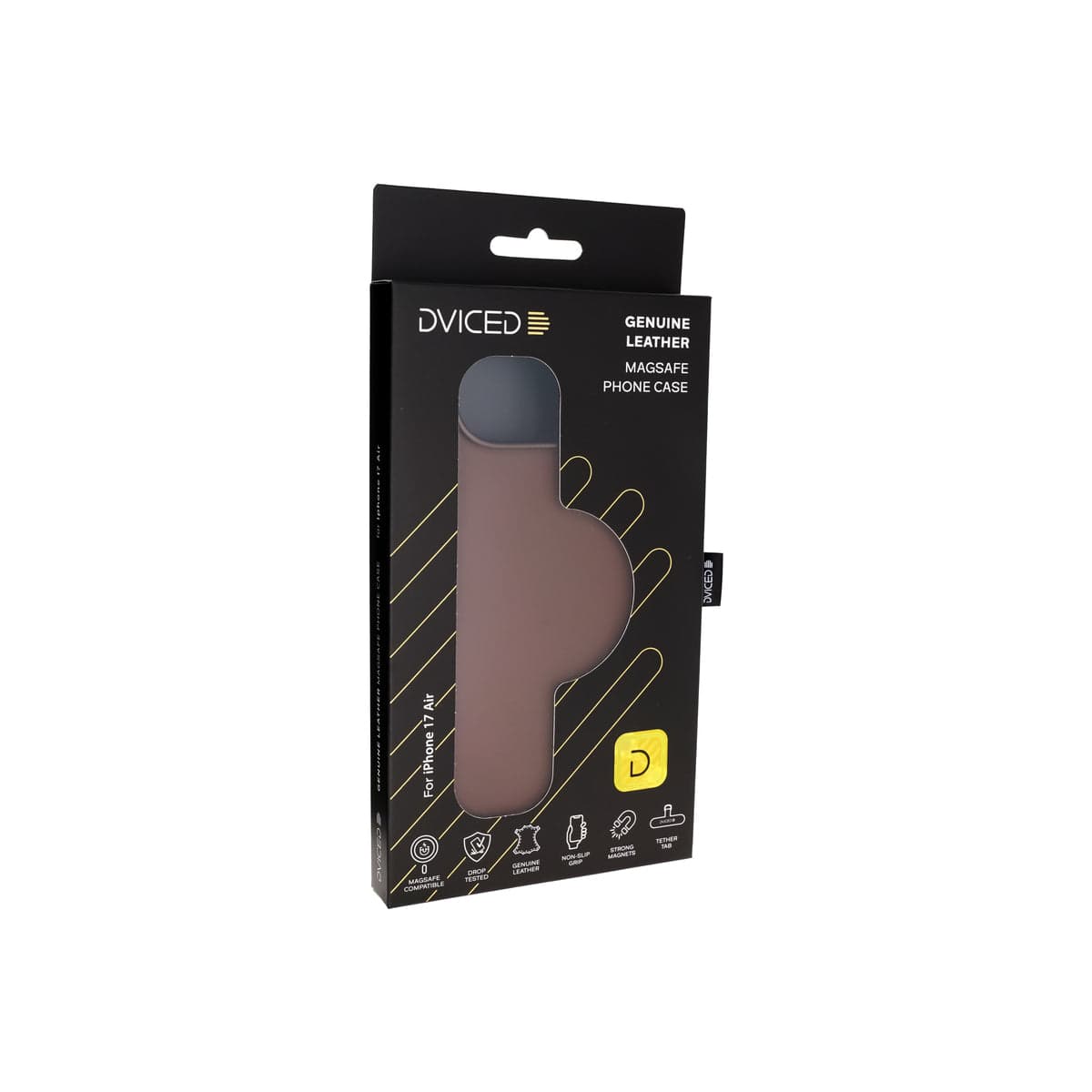 Kryt pro iPhone Air Dviced Leather MagSafe Case – hnědý - náhled 4