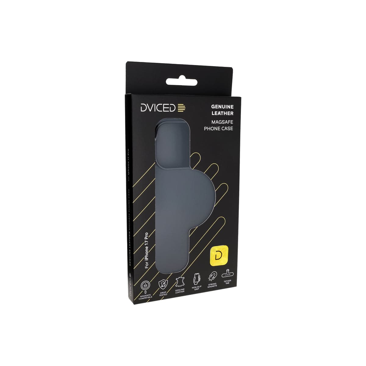 Kryt pro iPhone 17 Pro Dviced Leather MagSafe Case – černý - náhled 4