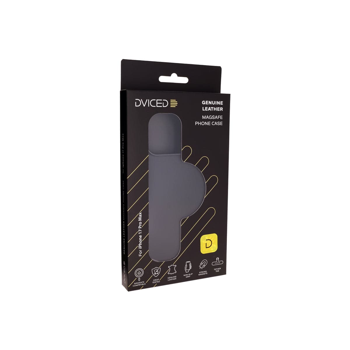 Kryt pro iPhone 17 Pro Max Dviced Leather MagSafe Case – černý - náhled 4