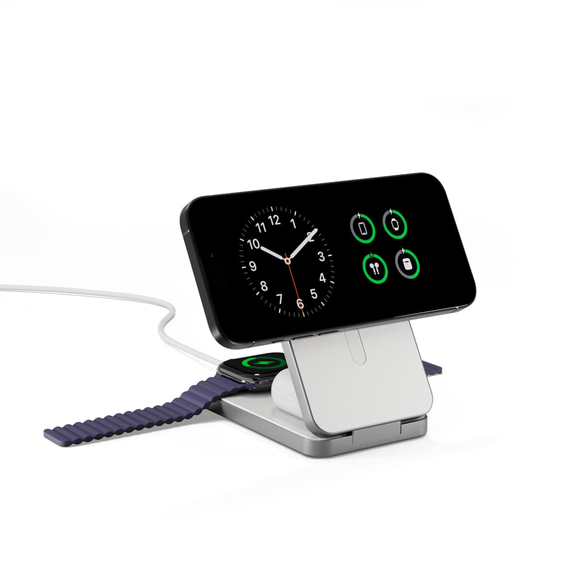 Bezdrátová nabíjecí stanice a powerbanka Epico UltraBase 4in1 8000mAh Fold - náhled 2