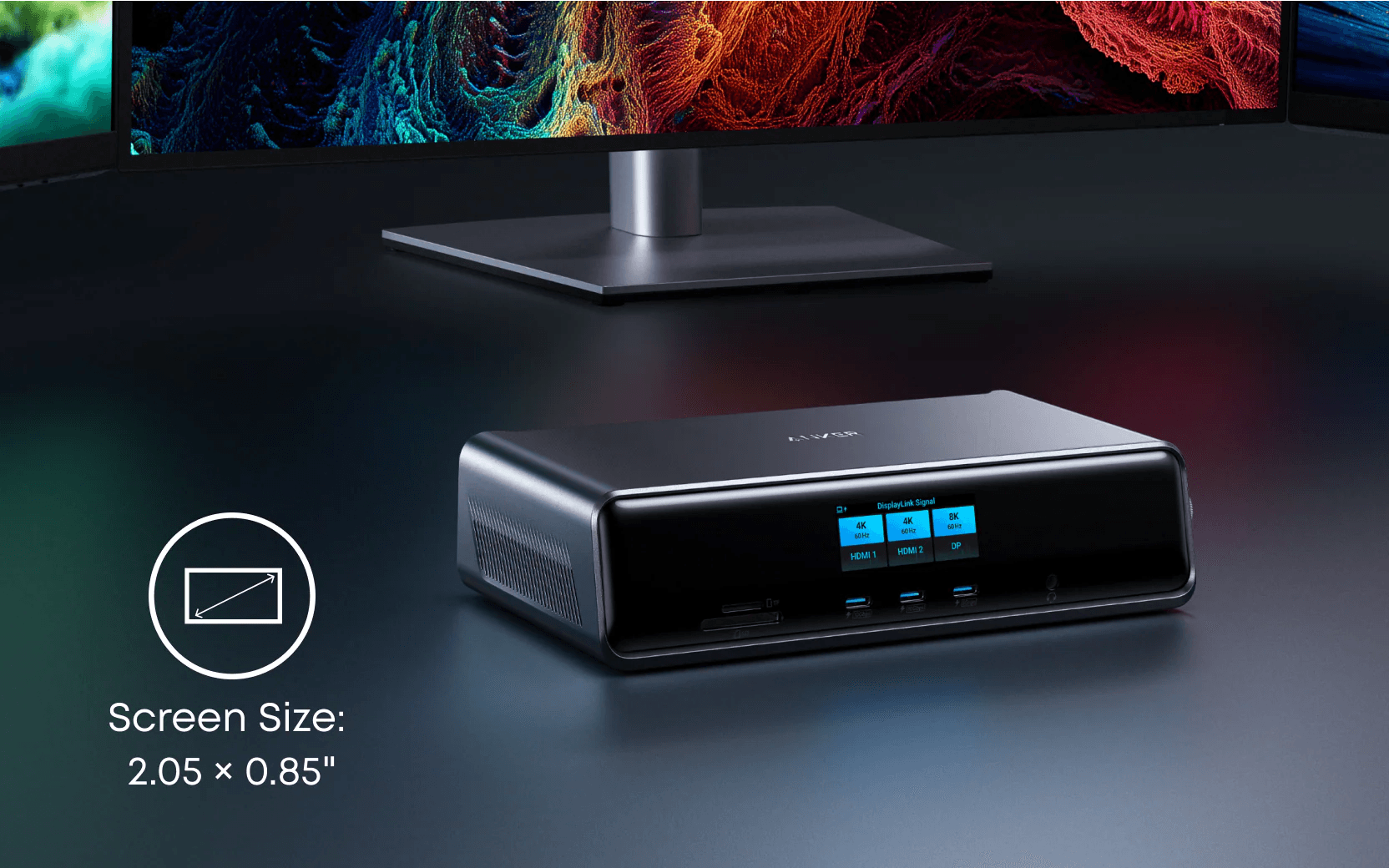 Dokovací stanice 14v1 Anker Nano 140W - šedá - náhled 5