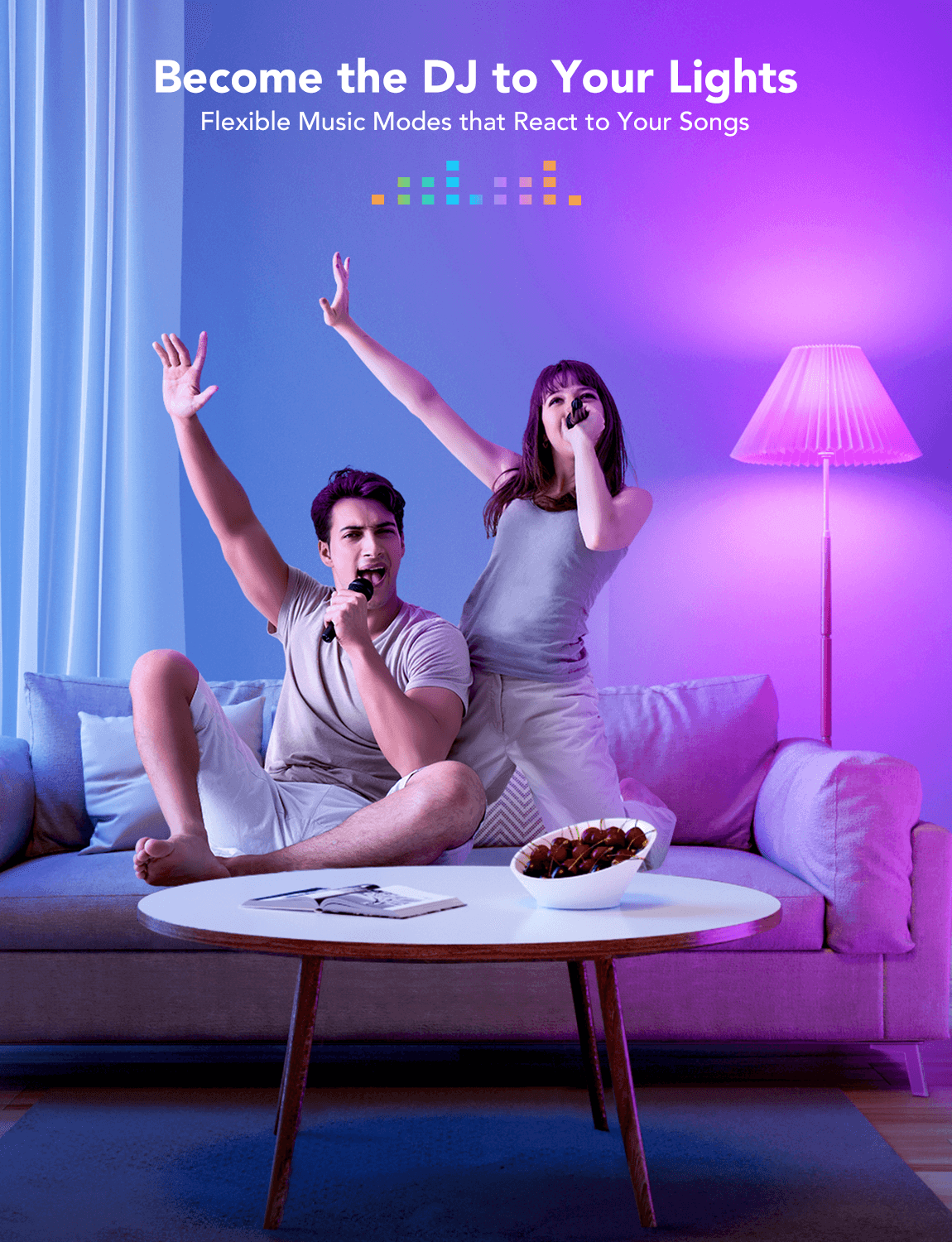 Chytrá žárovka Govee Smart RGBWW 12W E27 1200lm - náhled 4