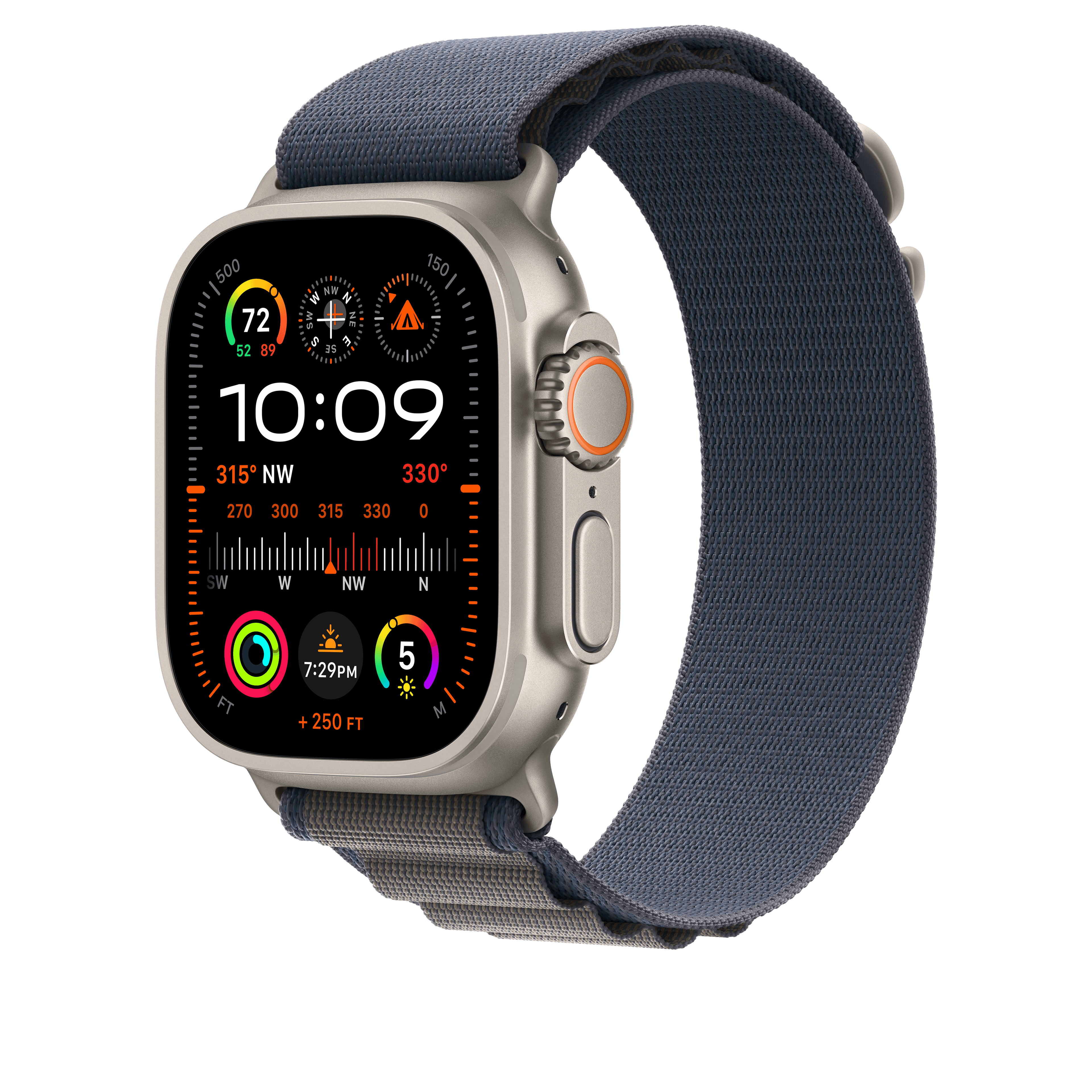 Apple Watch 44/45/49 mm modrý Alpský tah – malý - náhled 2