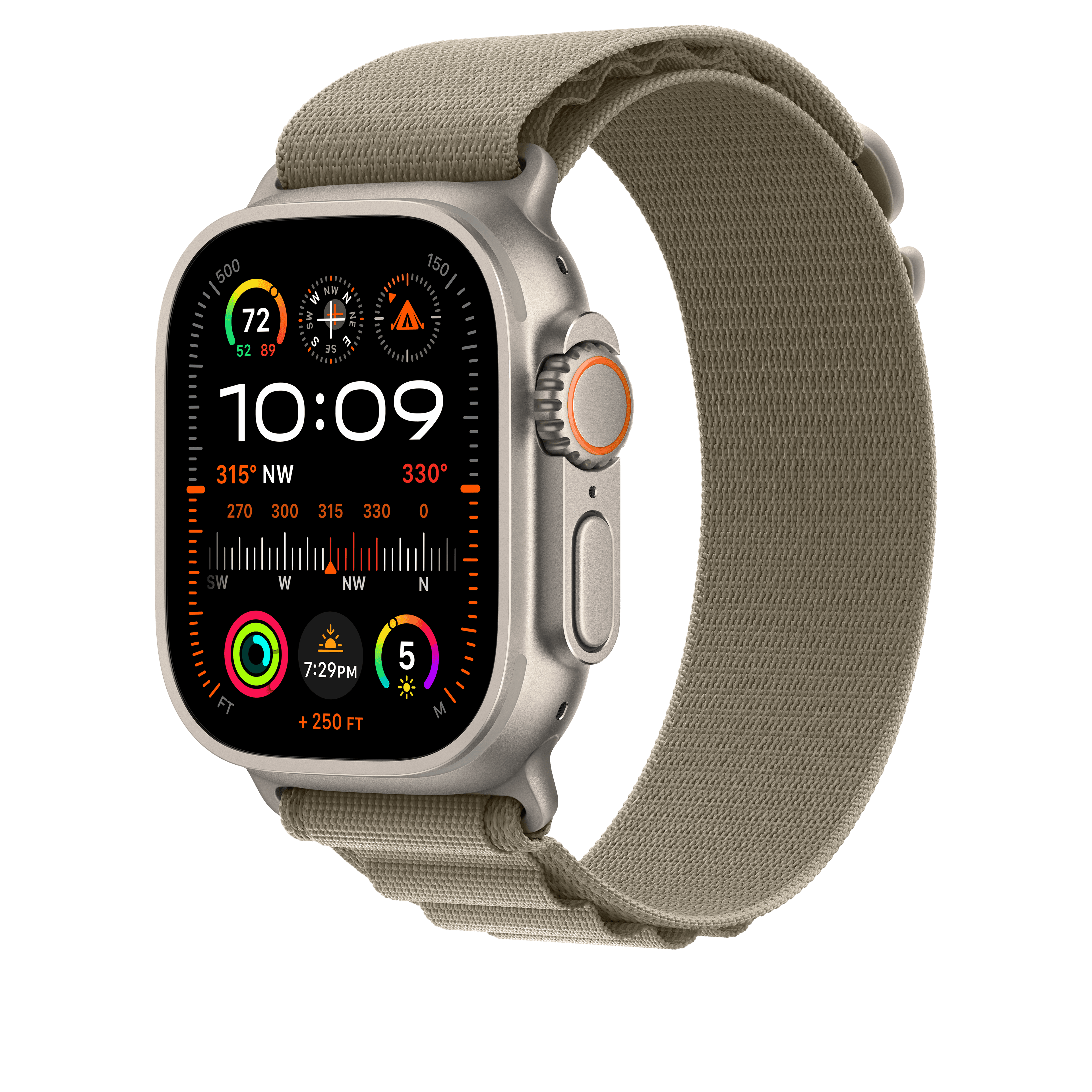 Apple Watch 44/45/49 mm olivový Alpský tah – malý - náhled 2