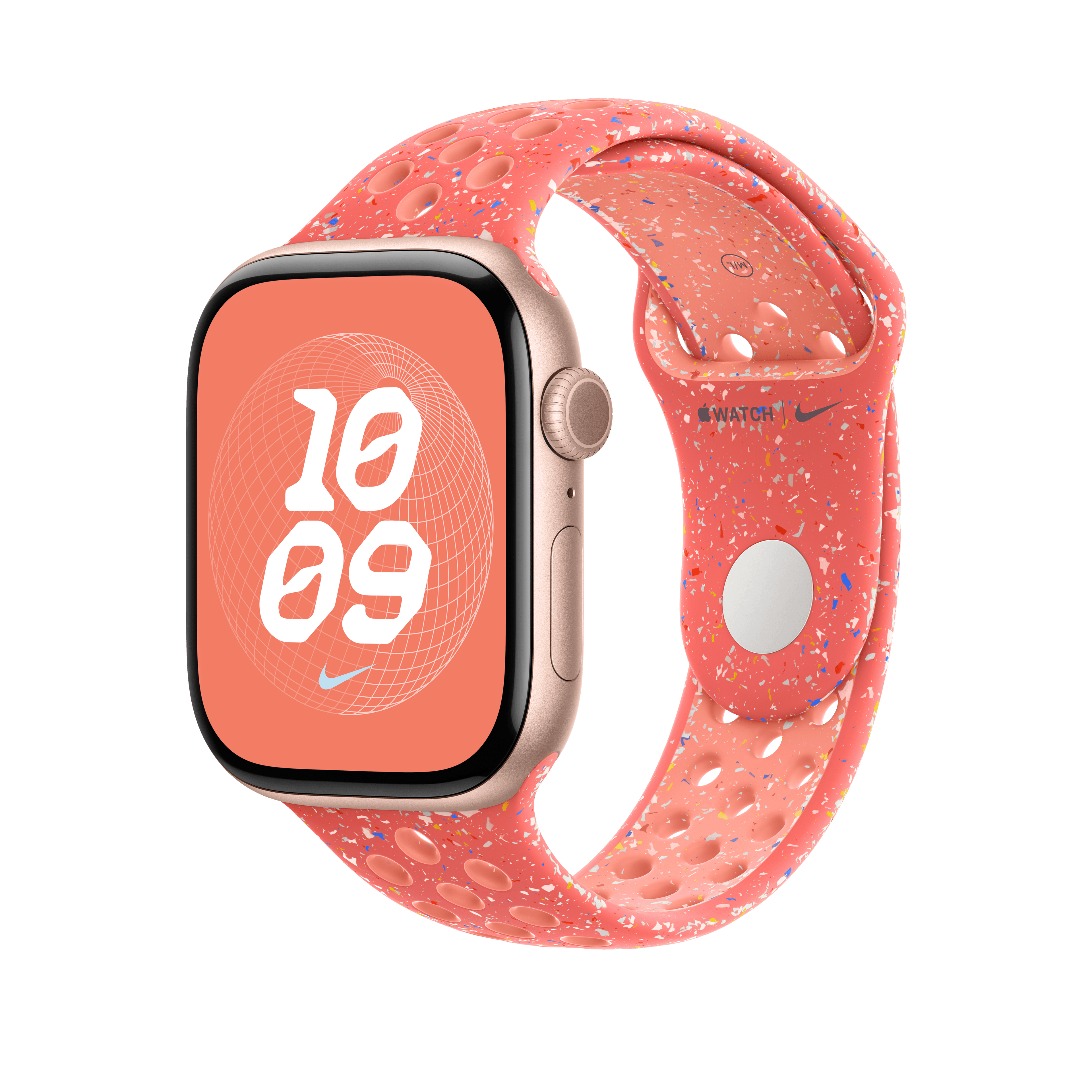 Apple Watch 44/45/46/49mm žhavě oranžový sportovní řemínek Nike - M/L - náhled 2