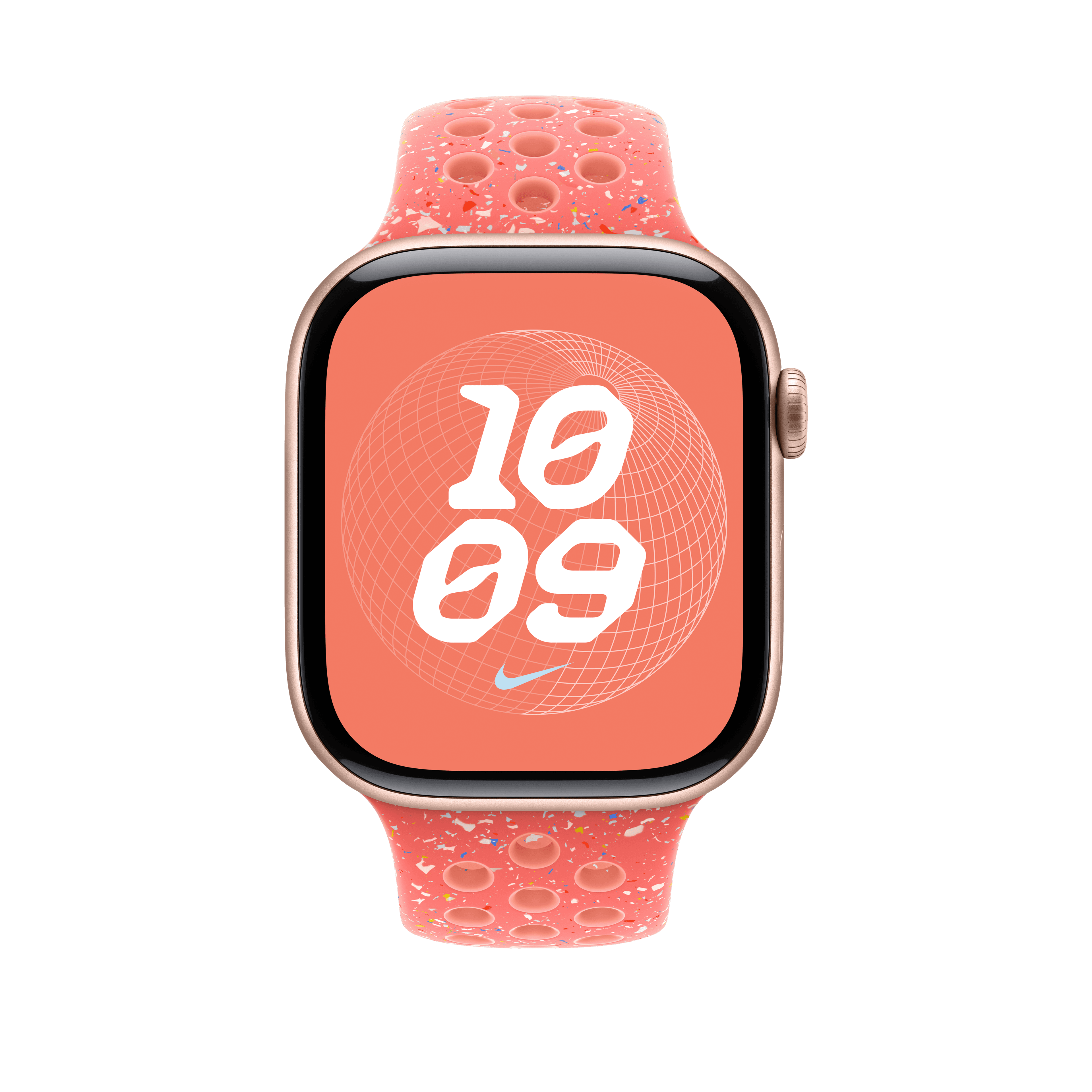 Apple Watch 44/45/46/49mm žhavě oranžový sportovní řemínek Nike - M/L - náhled 3