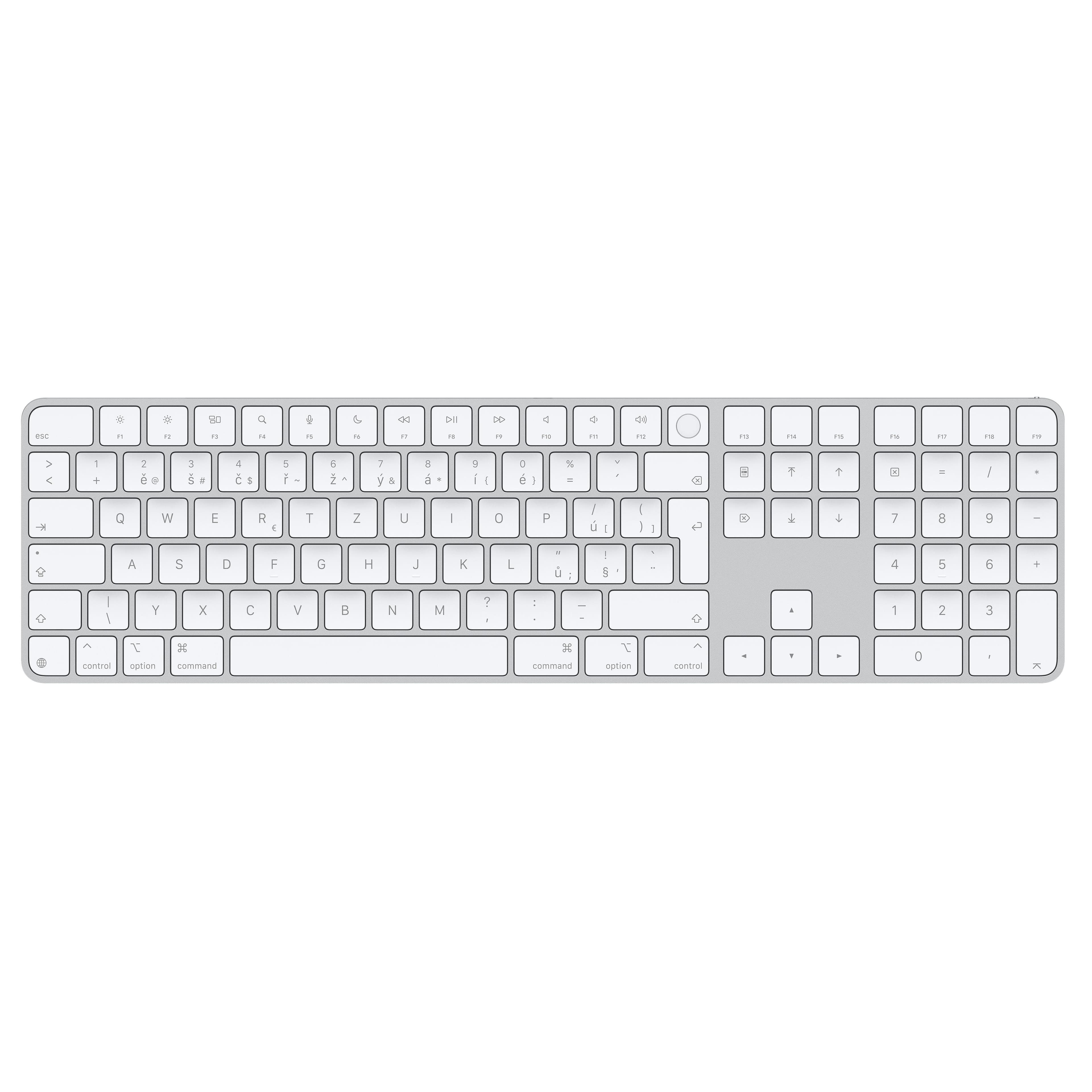Apple Apple Magic Keyboard s Touch ID a číselnou klávesnicí pro Macy s čipem Apple – český – bílé klávesy