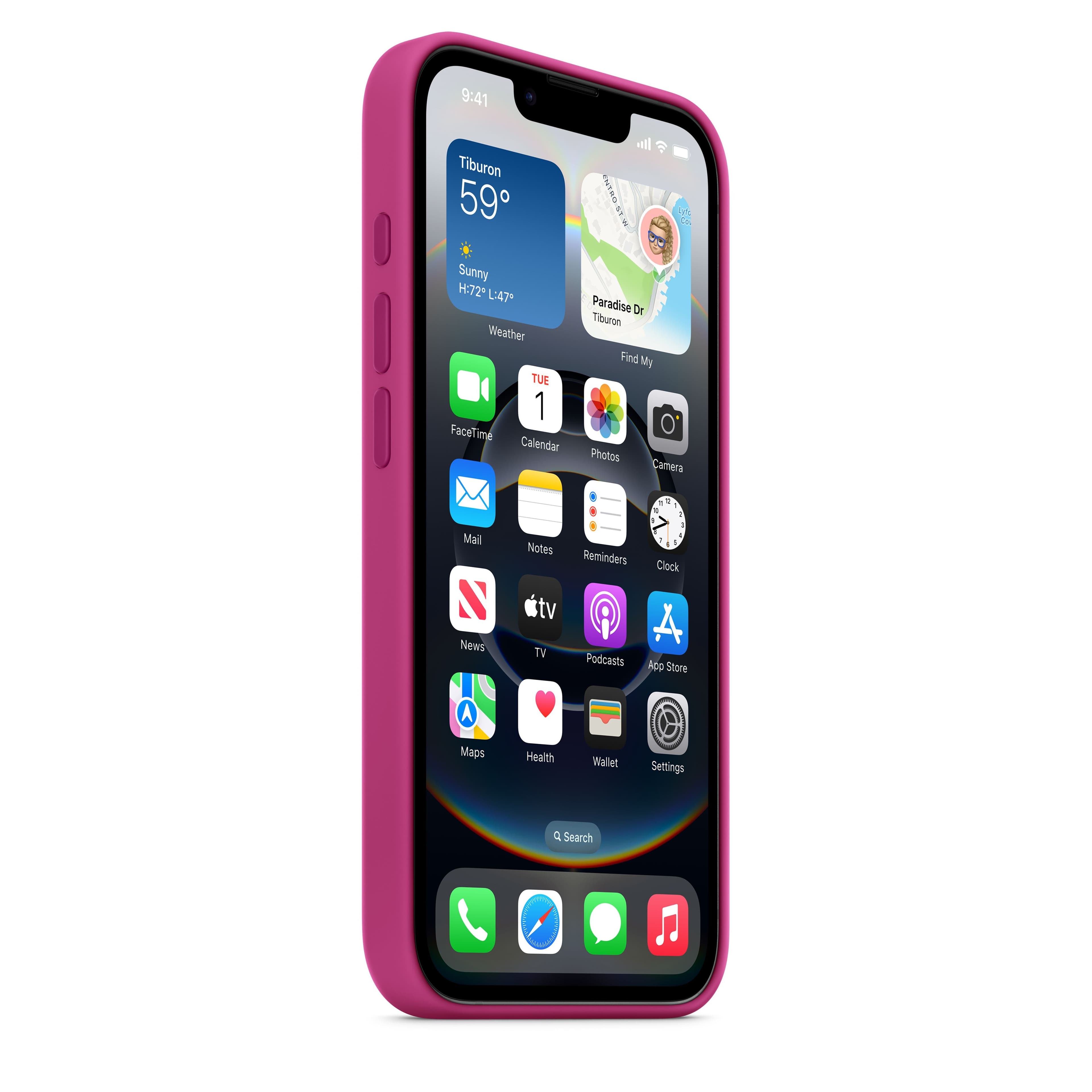 Apple silikonový kryt na iPhone 16e – fuchsiový - náhled 3