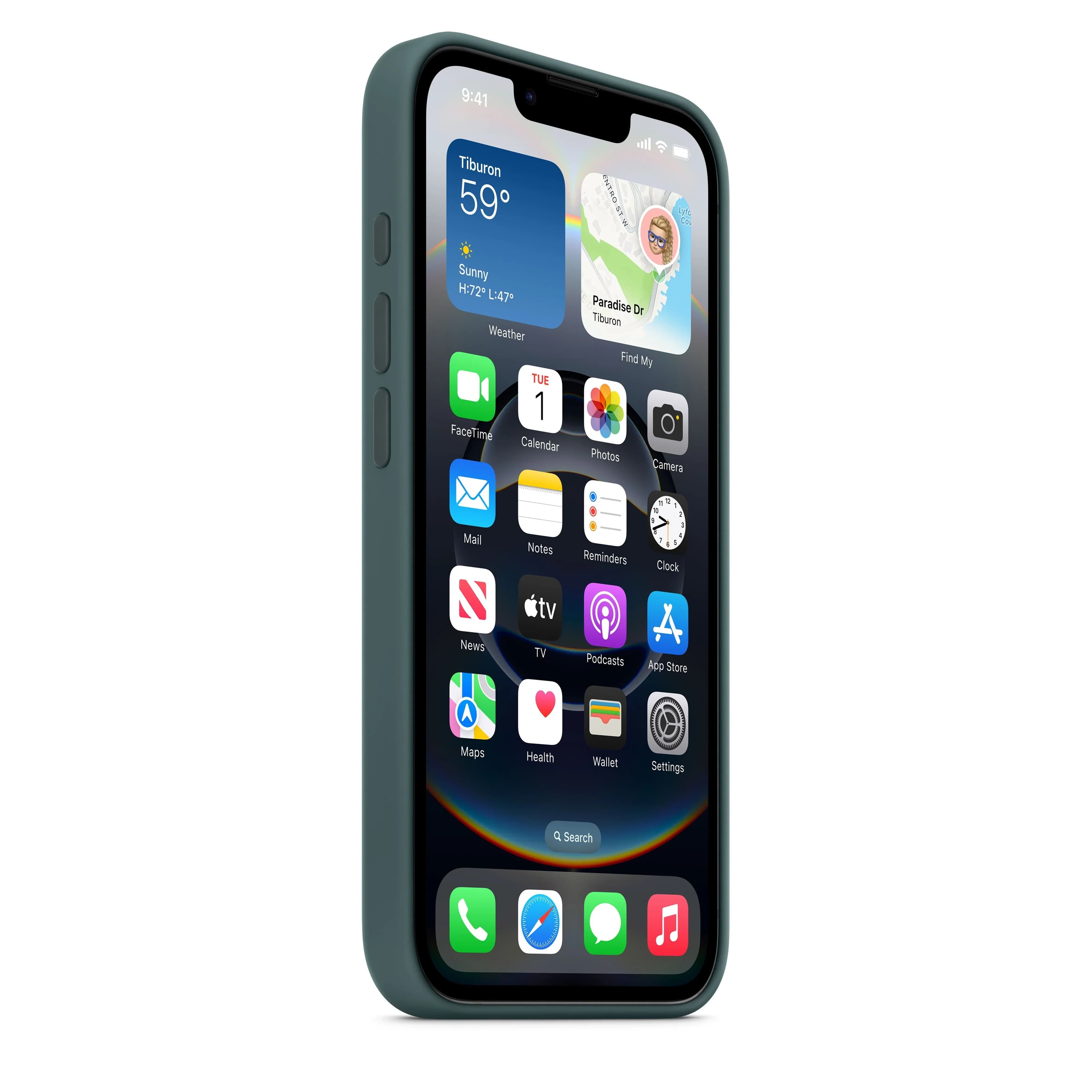 Apple silikonový kryt na iPhone 16e – jezerně zelený - náhled 3