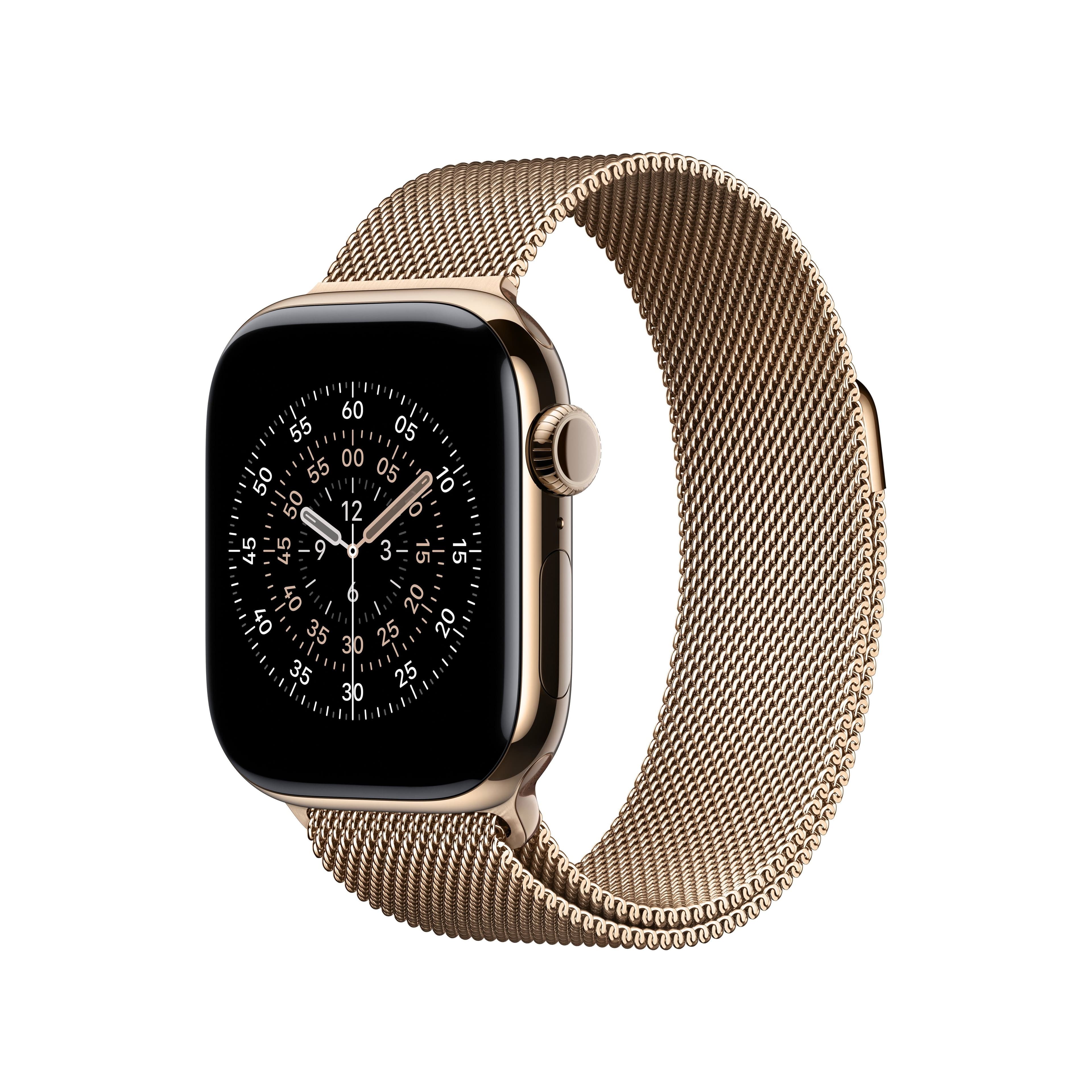 Řemínek pro Apple Watch 38/40/41/42 mm Apple zlatý milánský tah - náhled 2