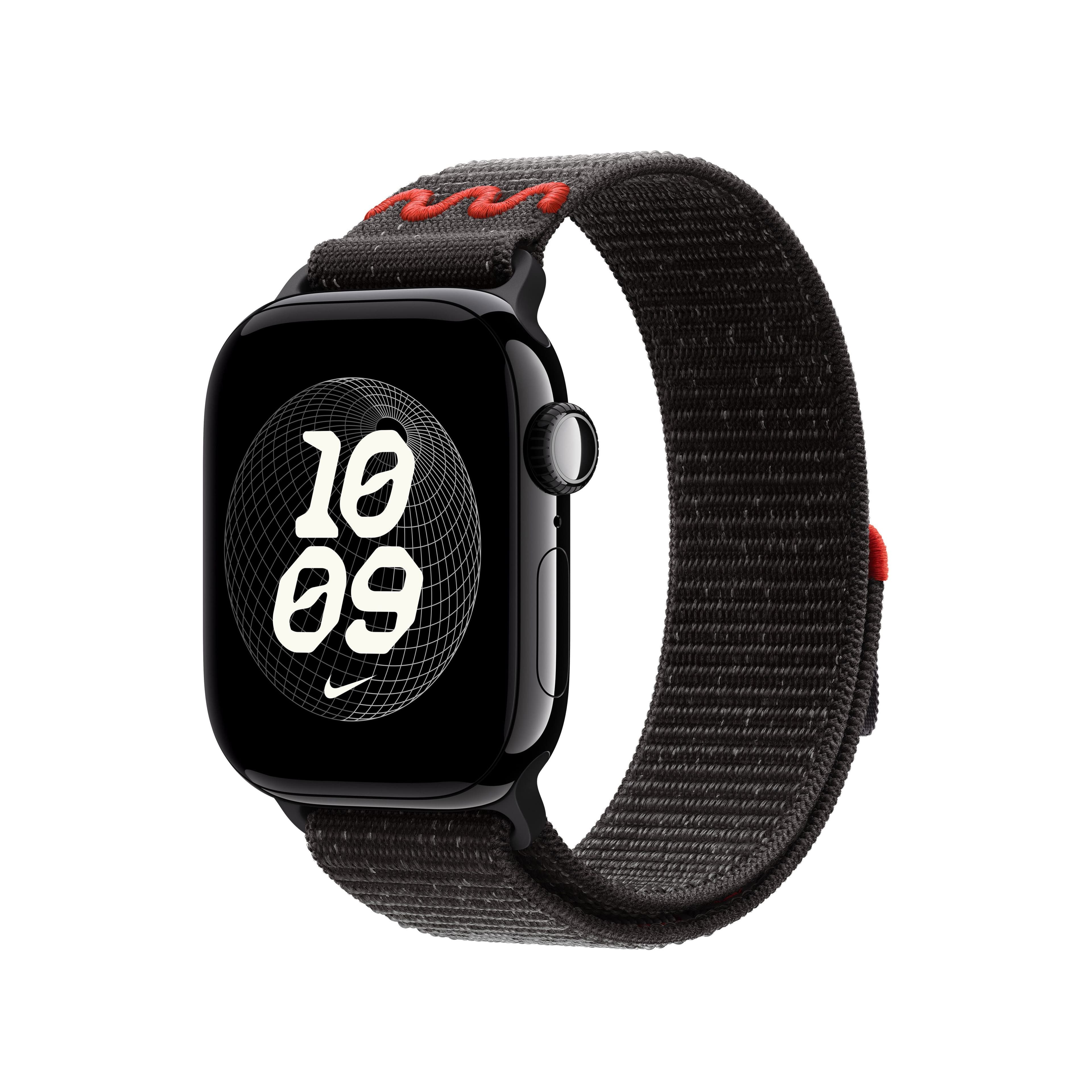 Řemínek pro Apple Watch 38/40/41/42 mm Apple Midnight Black provlékací sportovní Nike - náhled 2