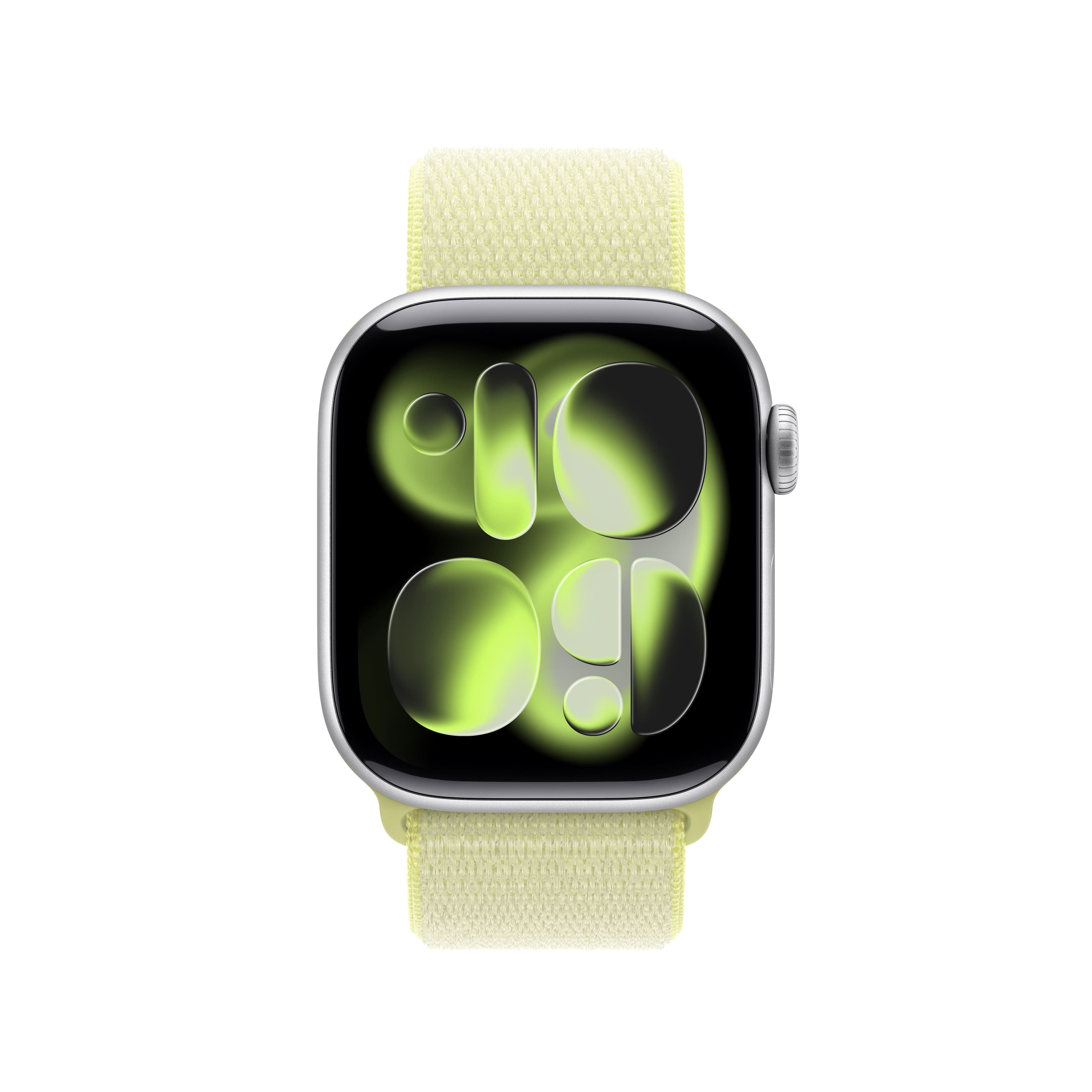 Řemínek pro Apple Watch 38/40/41/42 mm Apple neonově žlutý provlékací sportovní - náhled 3
