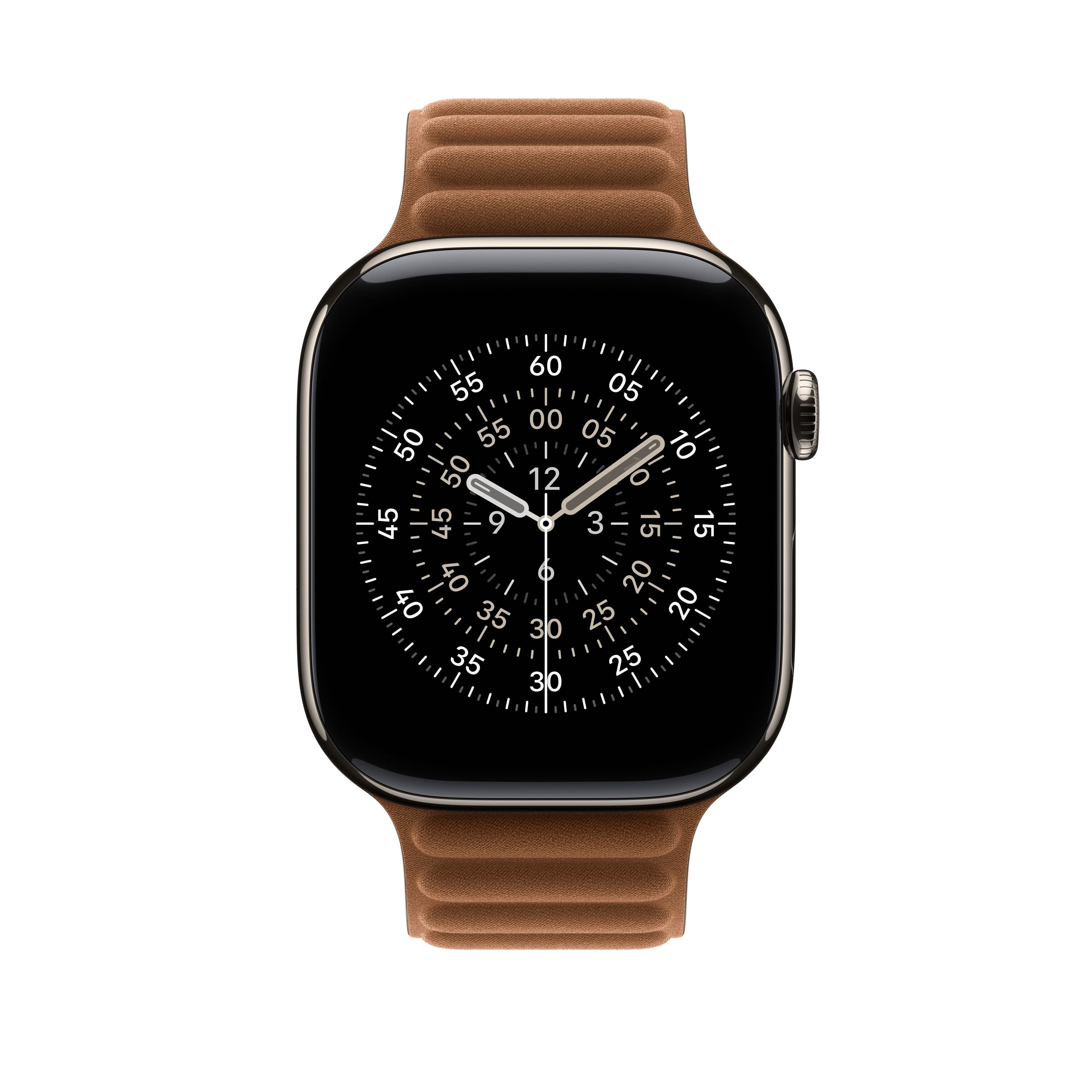 Řemínek pro Apple Watch 44/45/46/49 mm Apple karamelový magnetický tah - S/M - náhled 3