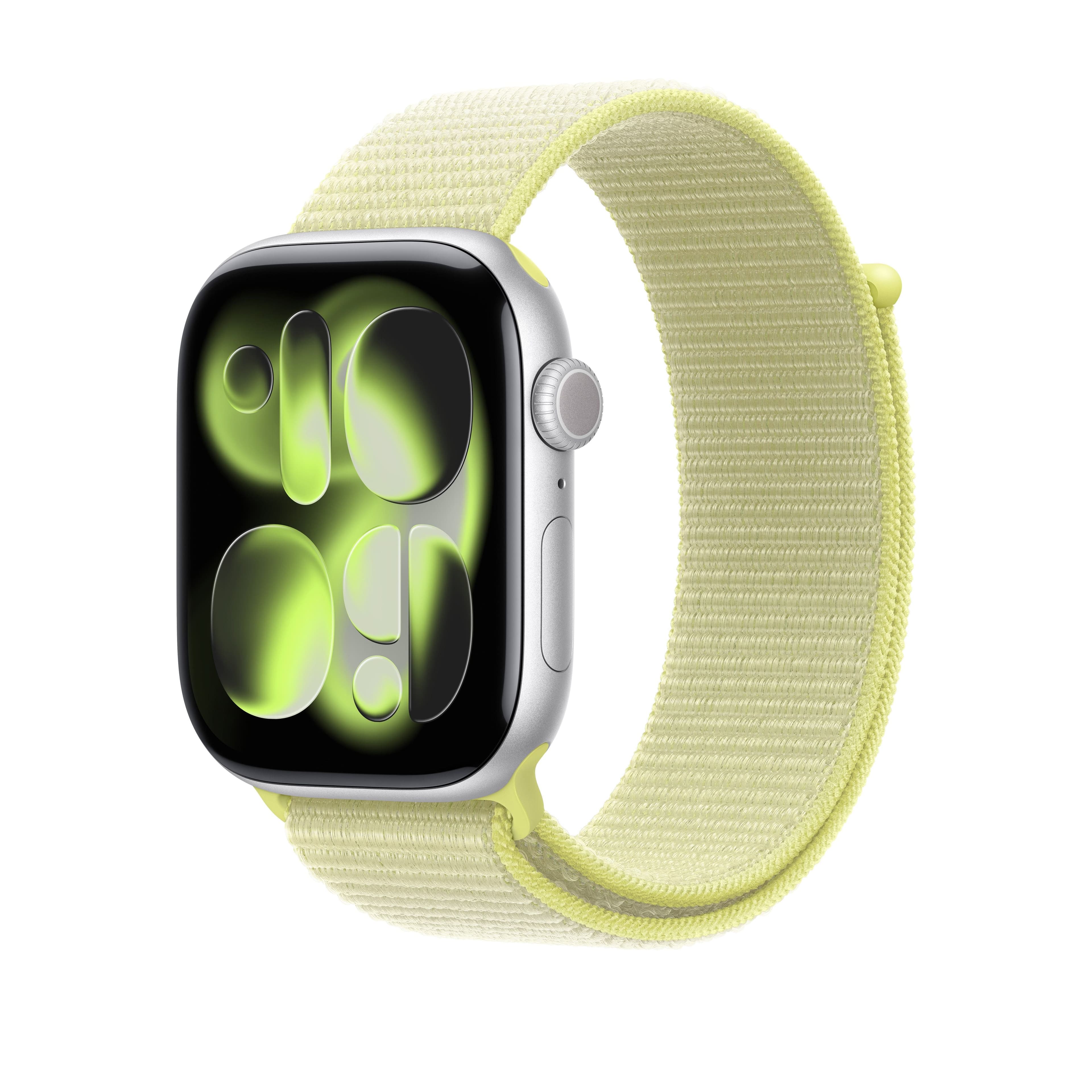 Řemínek pro Apple Watch 44/45/46/49 mm Apple neonově žlutý provlékací sportovní - náhled 2