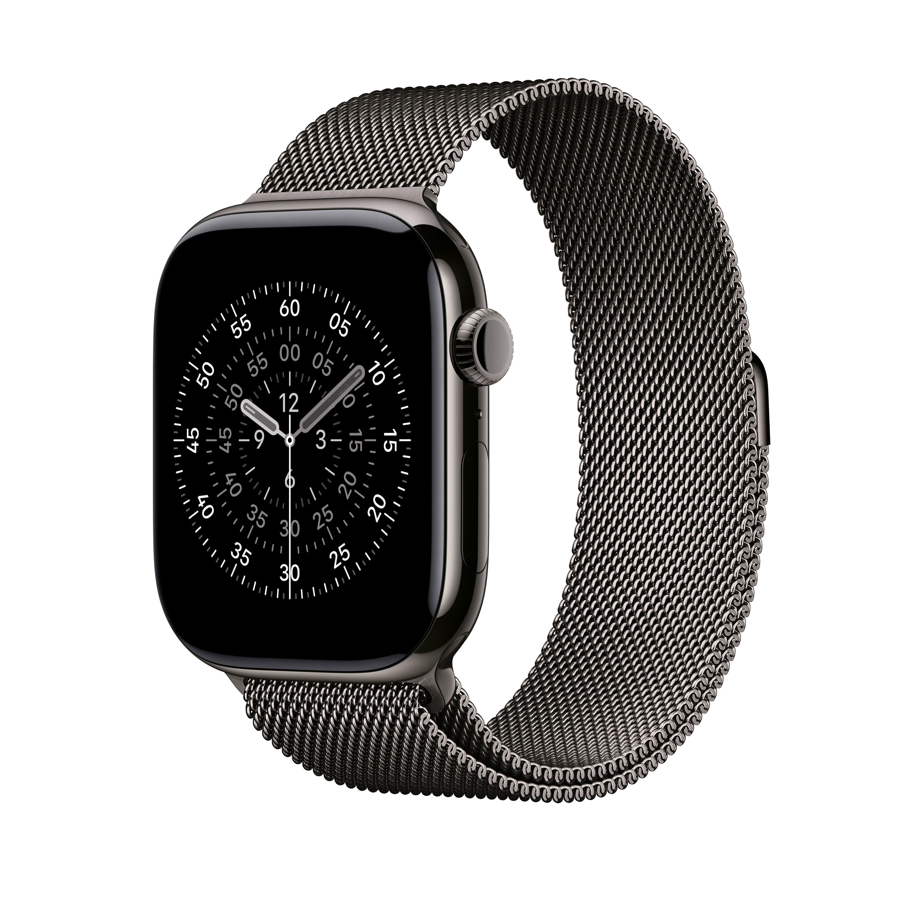 Řemínek pro Apple Watch 44/45/46/49 mm Apple břidlicově šedý milánský tah - S/M - náhled 2