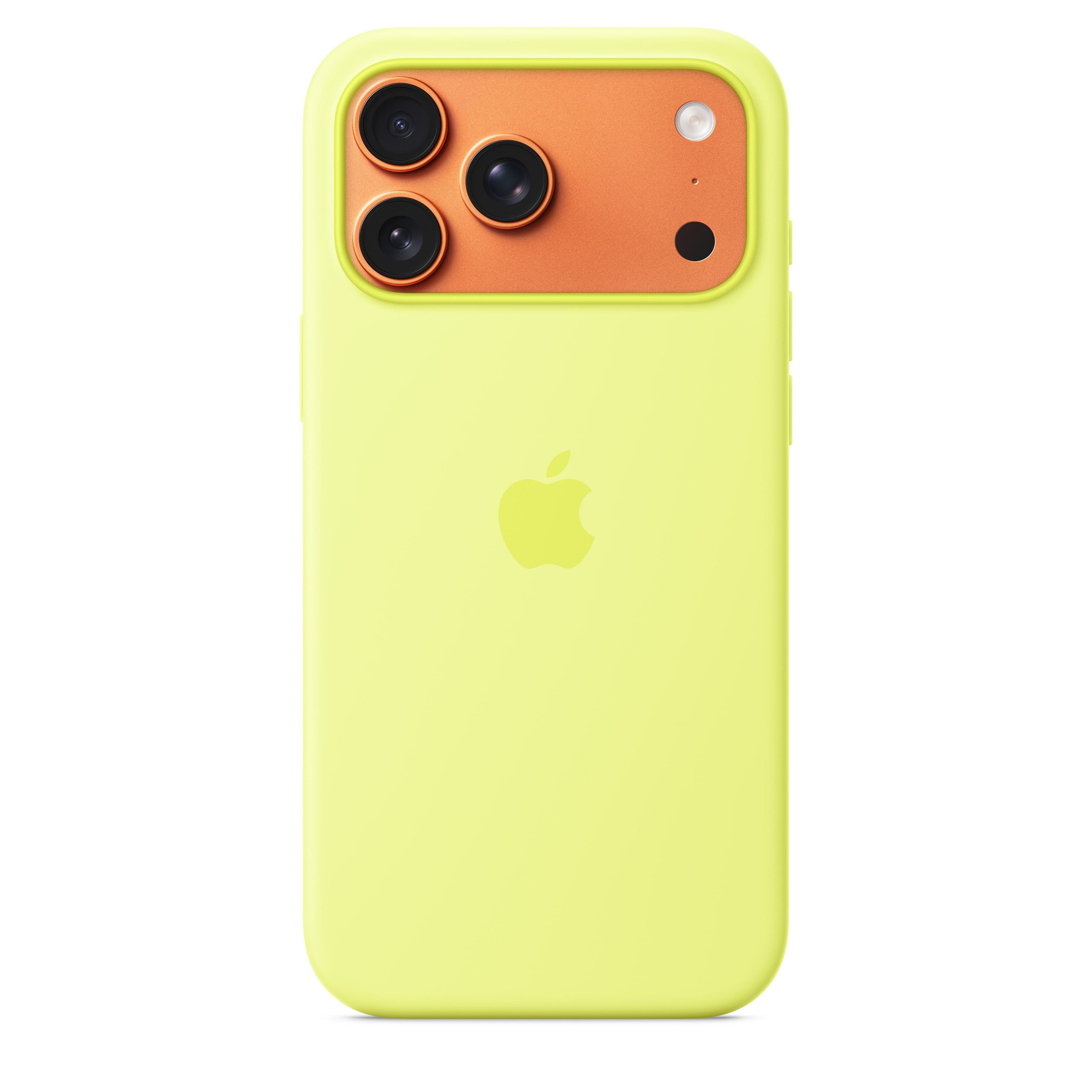 Silikonový kryt na iPhone 17 Pro Max Apple s MagSafe - neonově žlutý - náhled 1