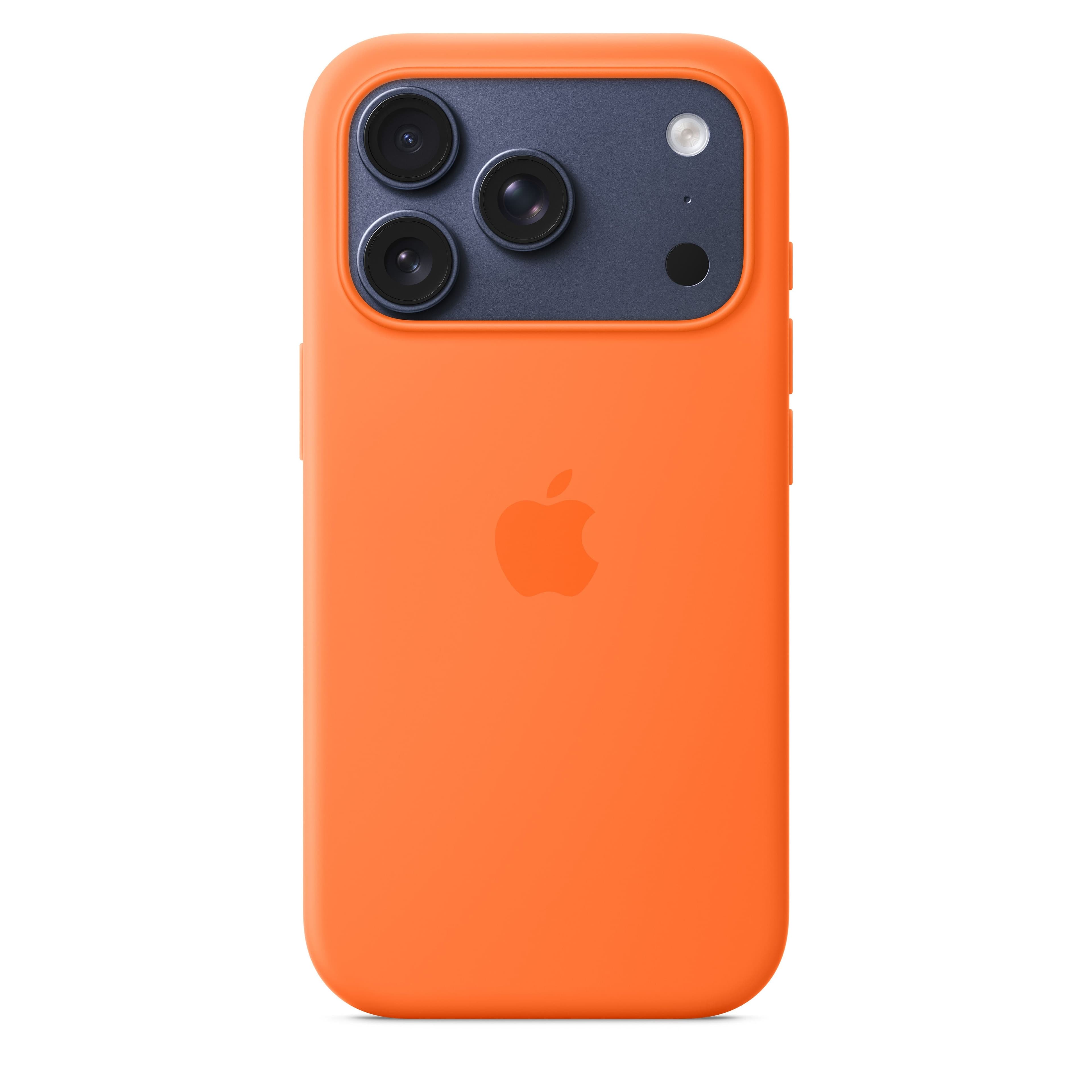 Silikonový kryt na iPhone 17 Pro s MagSafe Apple - oranžový - náhled 3
