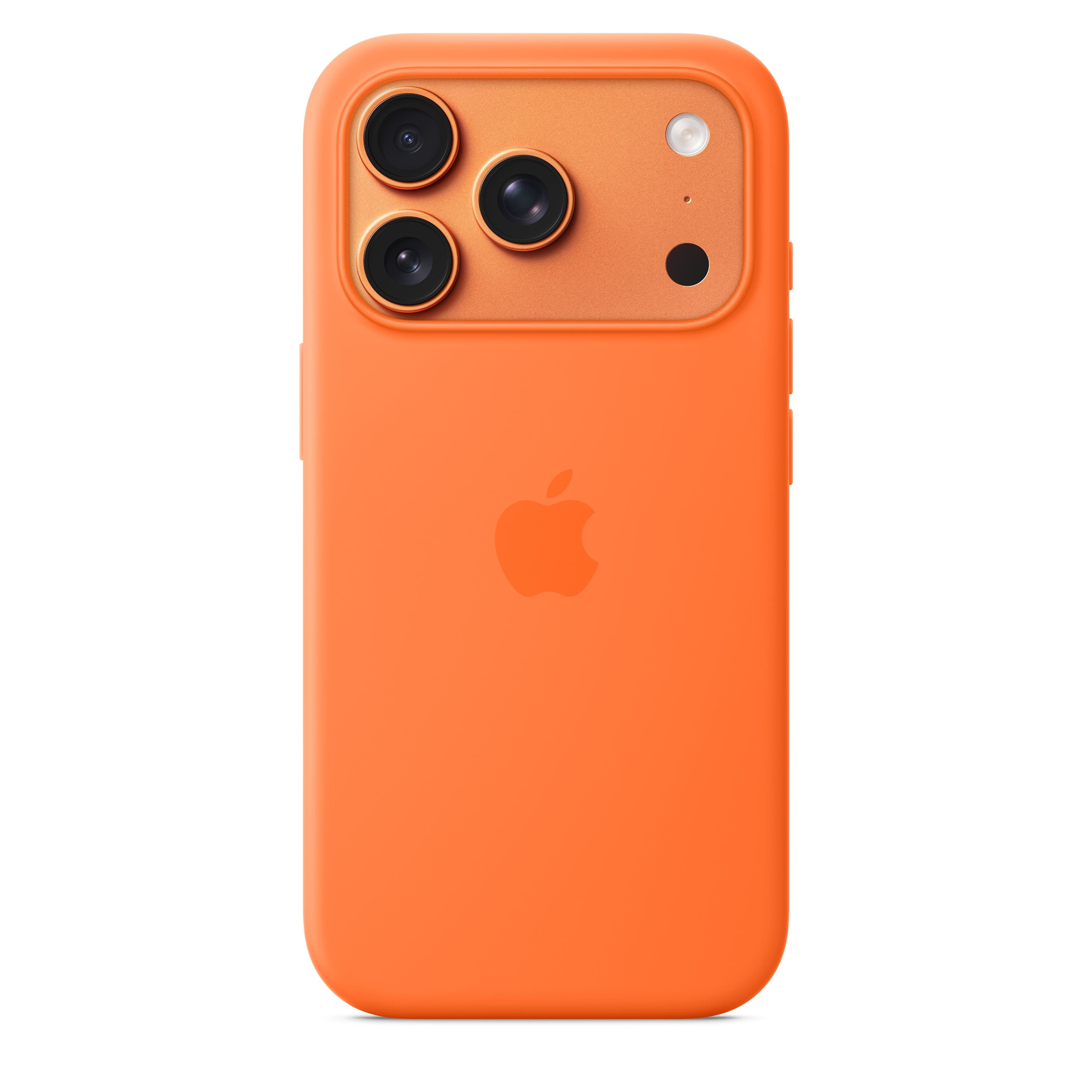 Silikonový kryt na iPhone 17 Pro s MagSafe Apple - oranžový - náhled 2