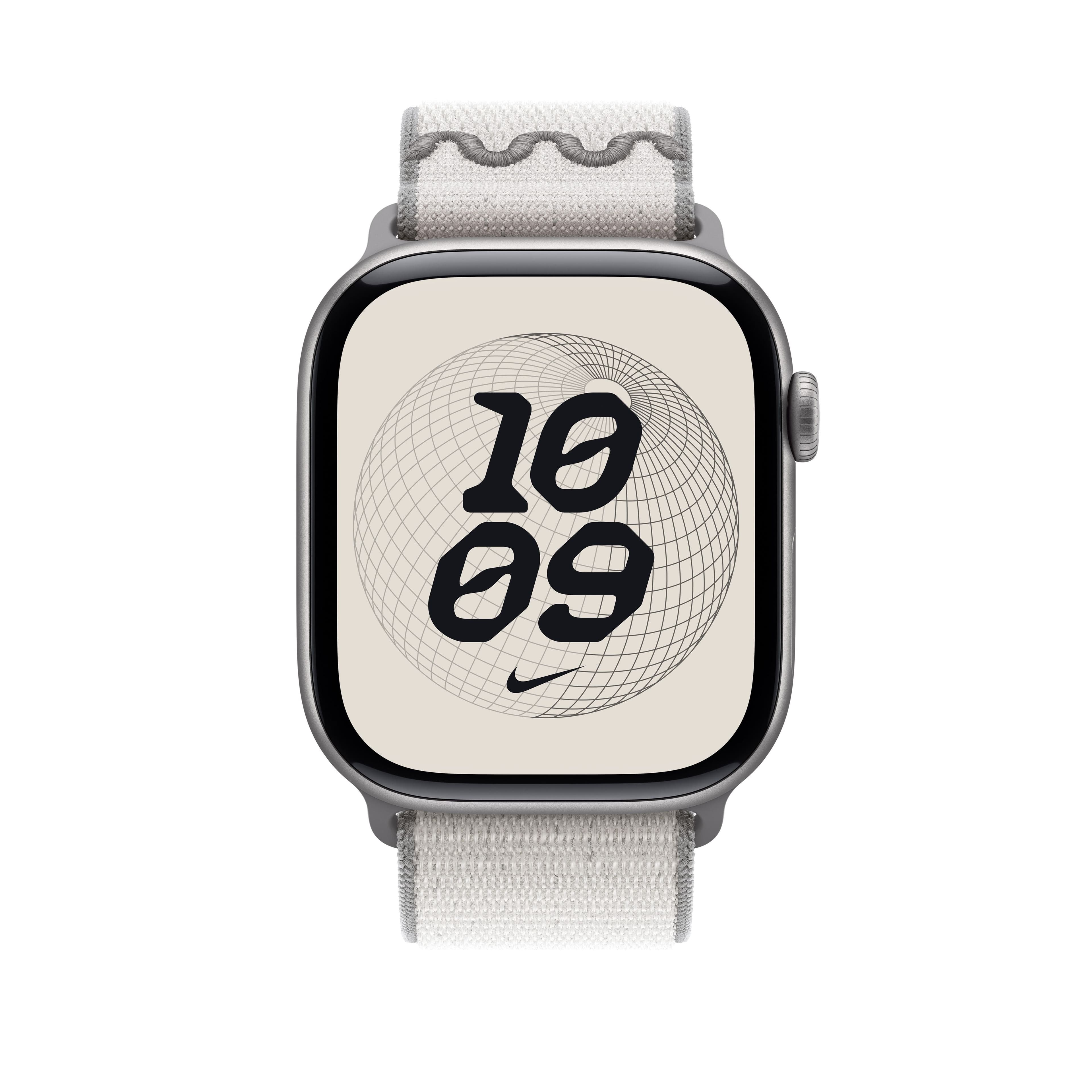 Řemínek pro Apple Watch 44/45/46/49 mm Apple Veiled Grey sportovní provlékací Nike - náhled 3