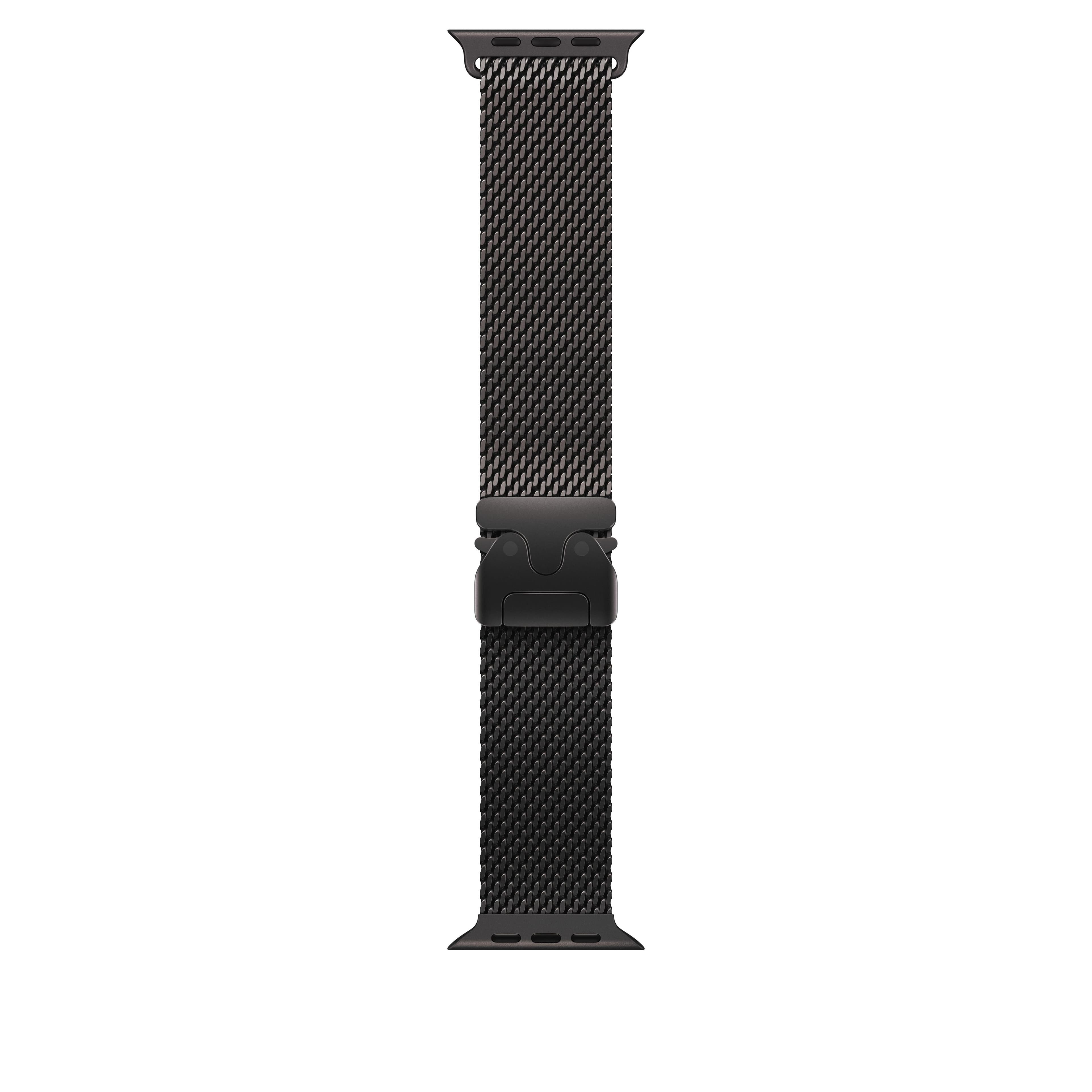 Řemínek pro Apple Watch 44/45/46/49 mm Apple milánský tah z černého titanu - velký - náhled 1