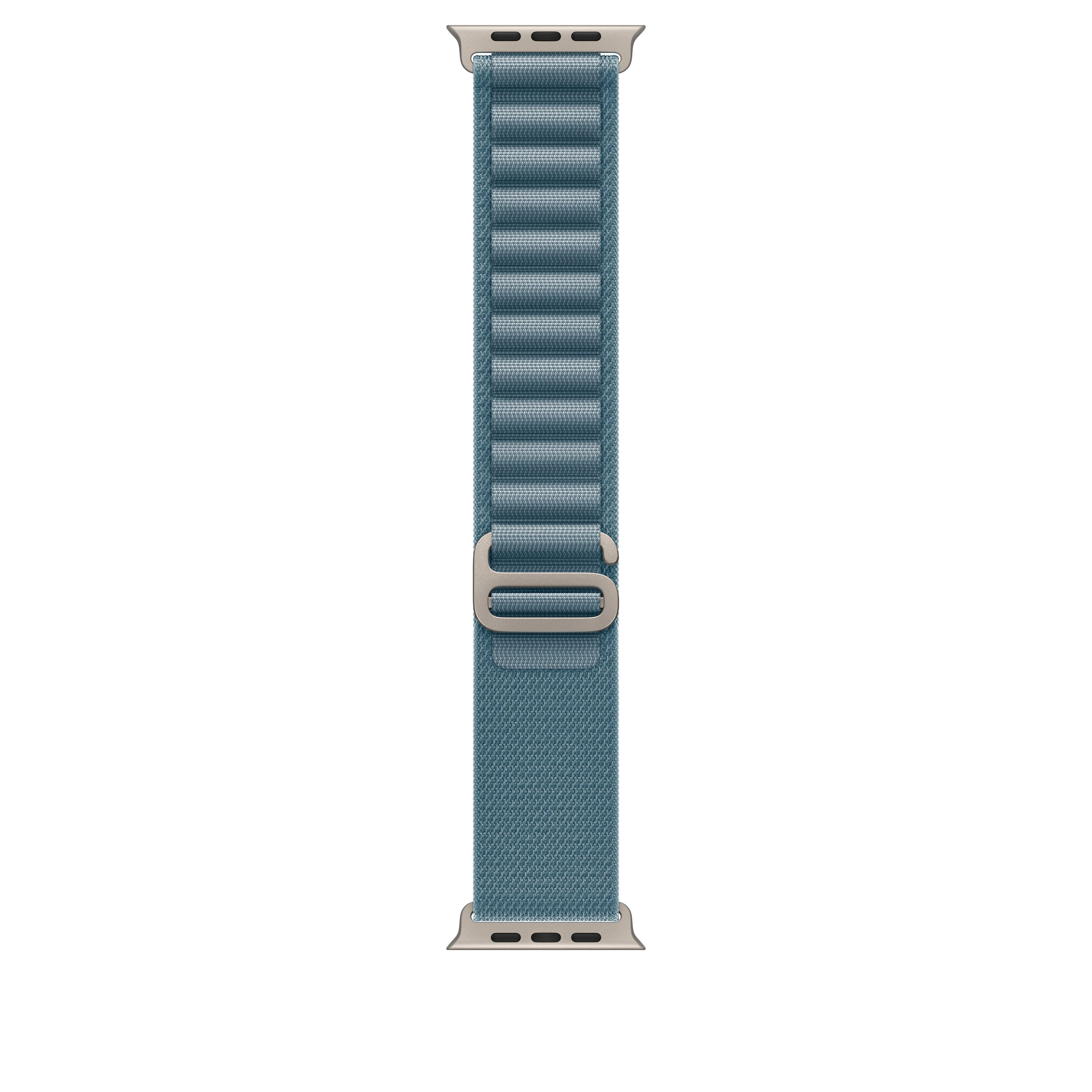 Řemínek pro Apple Watch 44/45/46/49 mm Apple světle modrý Alpský tah - malý - provedení z přírodního titanu - náhled 1
