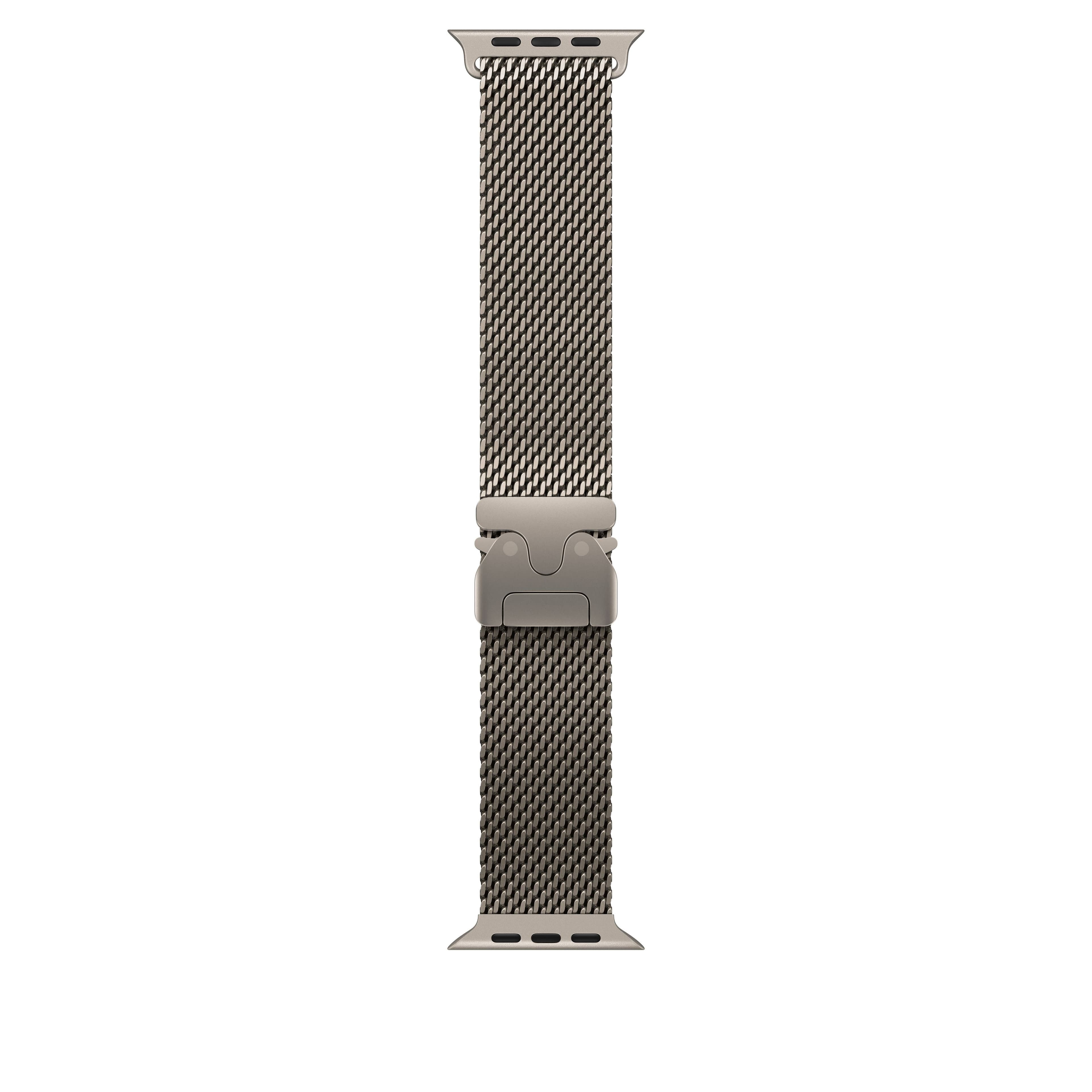Řemínek pro Apple Watch 44/45/46/49 mm Apple milánský tah z přírodního titanu - velký - náhled 1