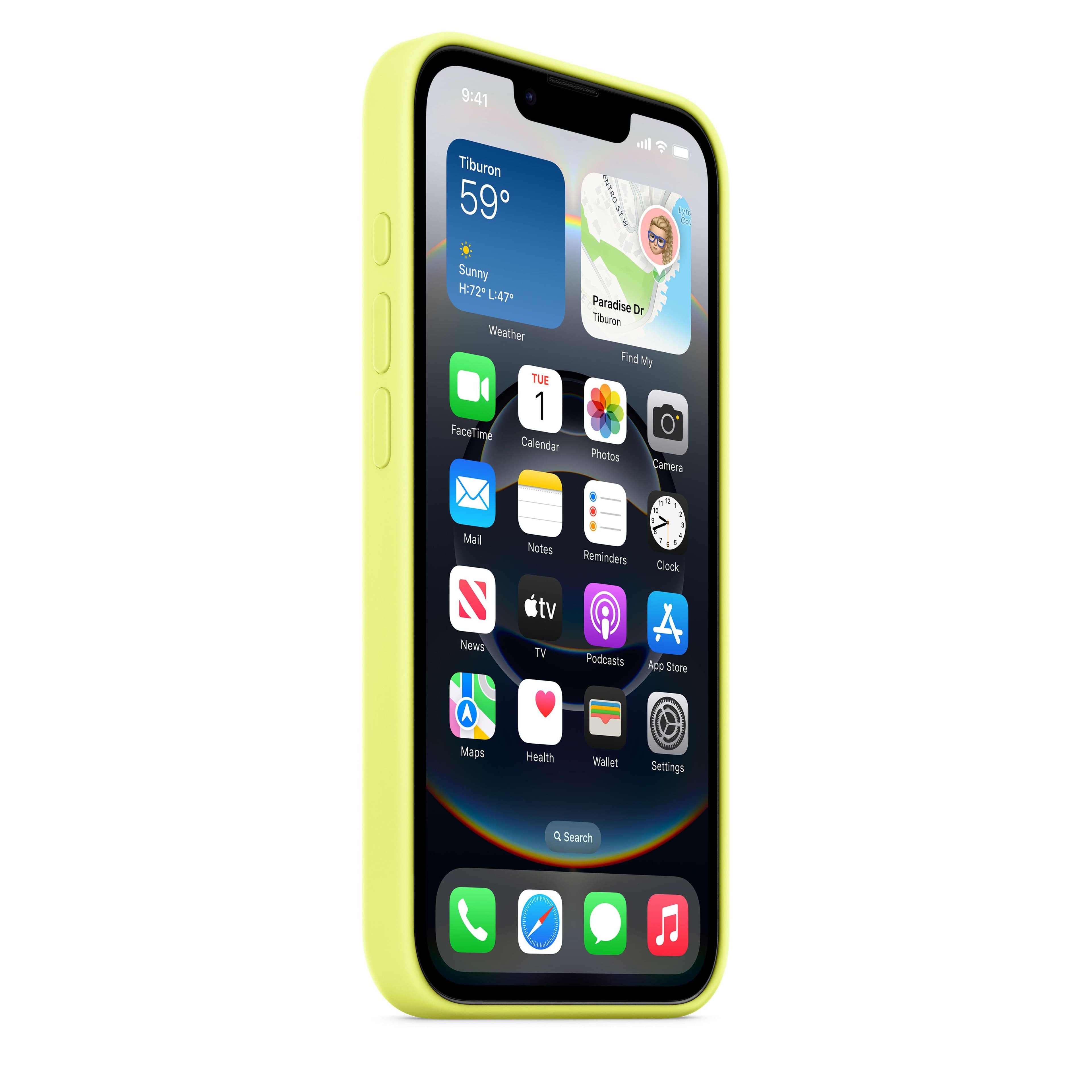 Silikonový kryt na iPhone 16e Apple - neonově žlutý - náhled 3