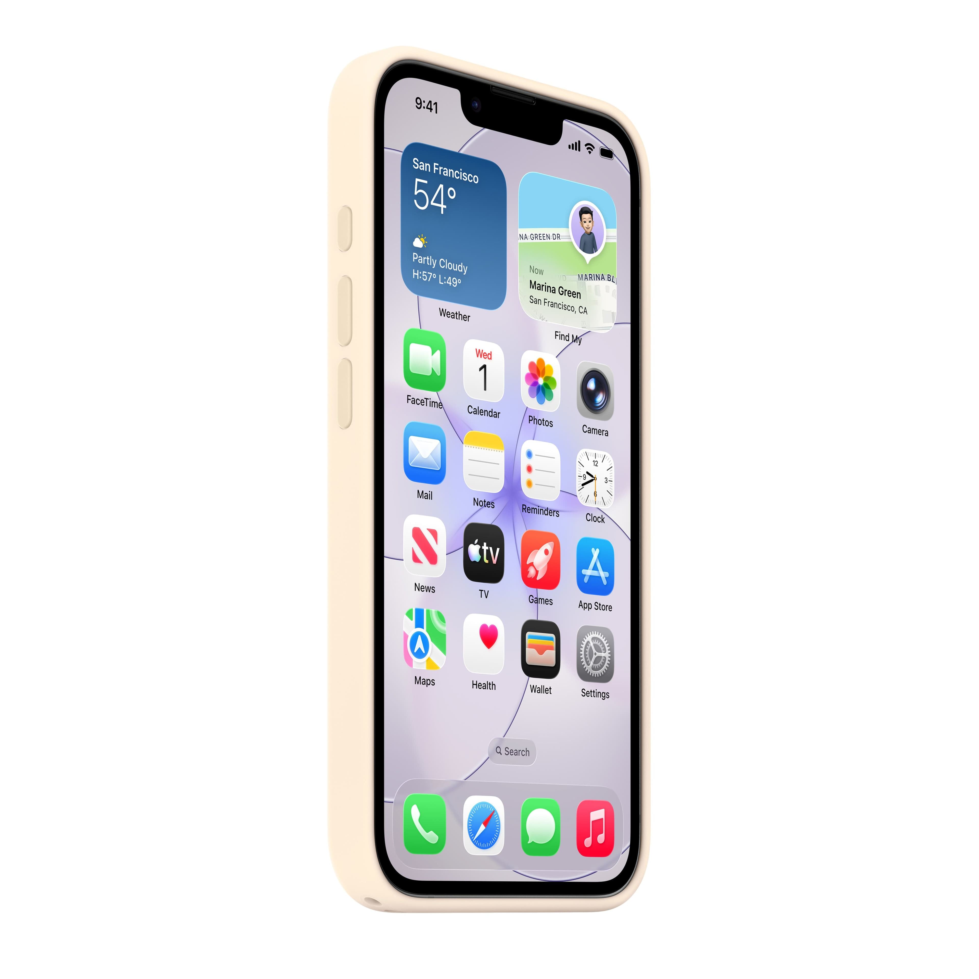 Silikonový kryt s MagSafe na iPhone 17e – vanilkový - náhled 4