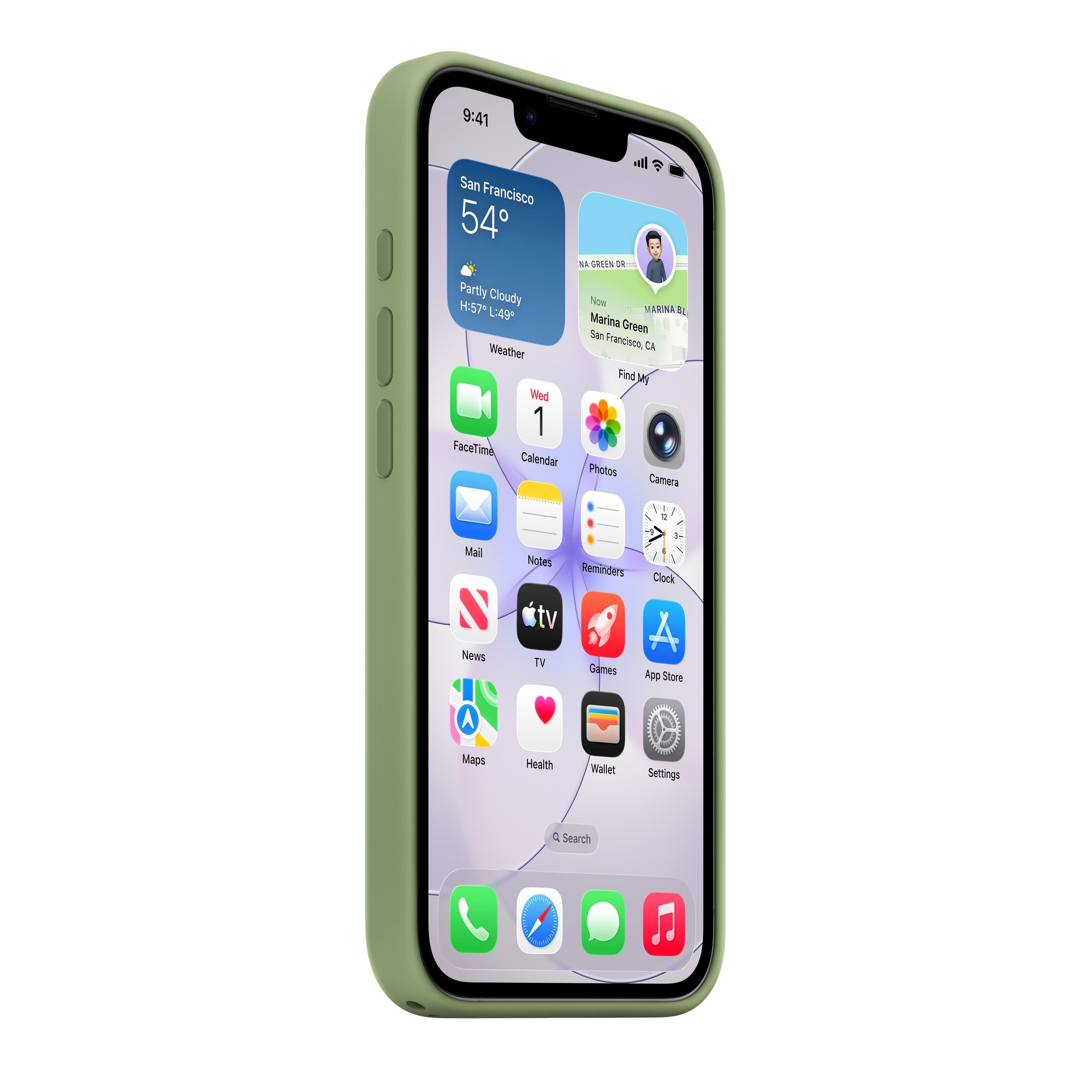 Silikonový kryt s MagSafe na iPhone 17e – světle mechový - náhled 4