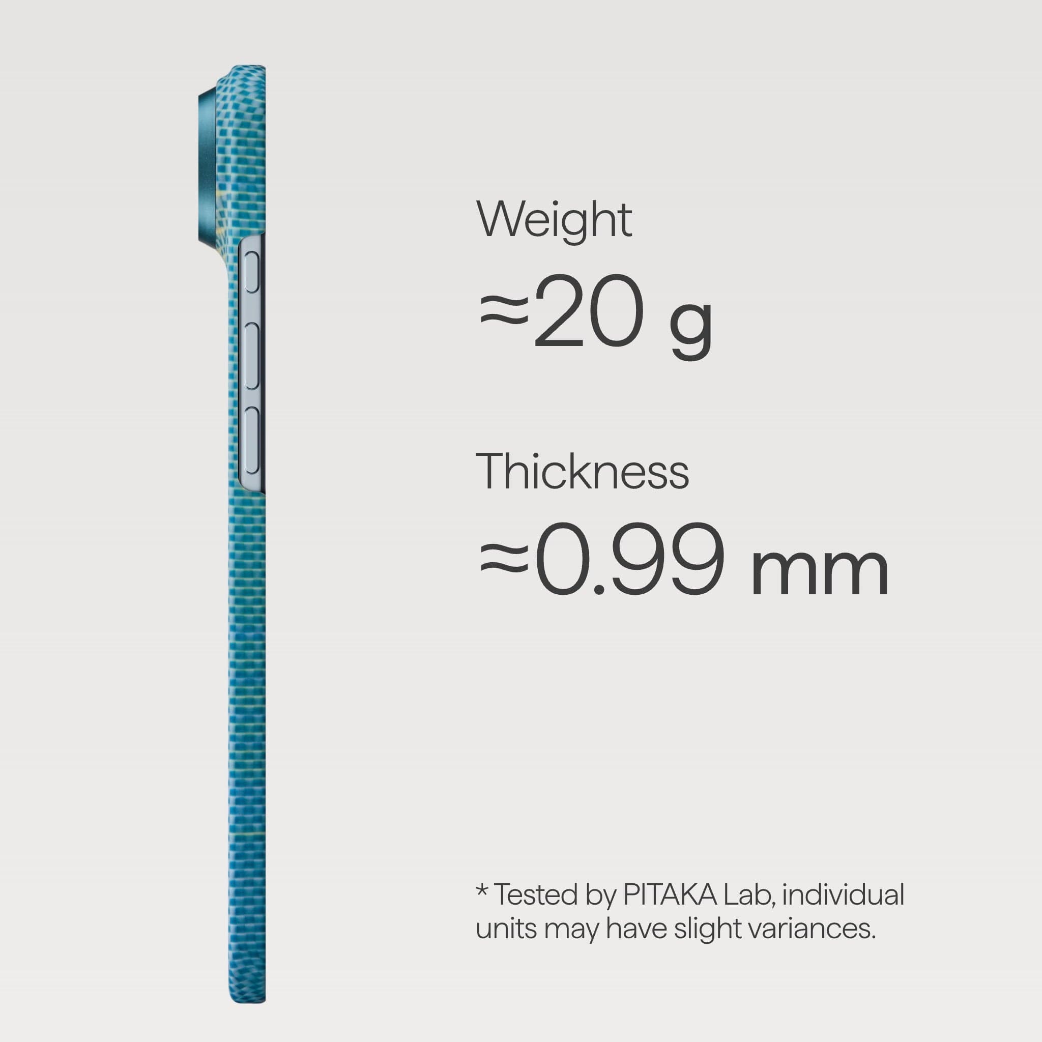 Kryt pro iPhone Air Pitaka Ultra-Slim Case - lucid blue - náhled 3