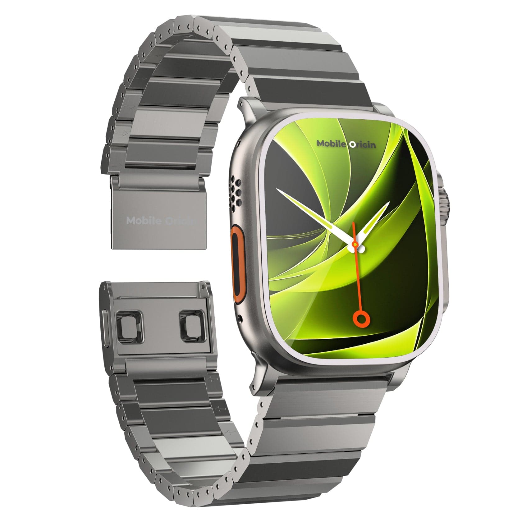 Titanový řemínek pro Apple Watch Ultra 44/45/46/49 mm Mobile Origin Titanium Band Modena - přírodní - náhled 4
