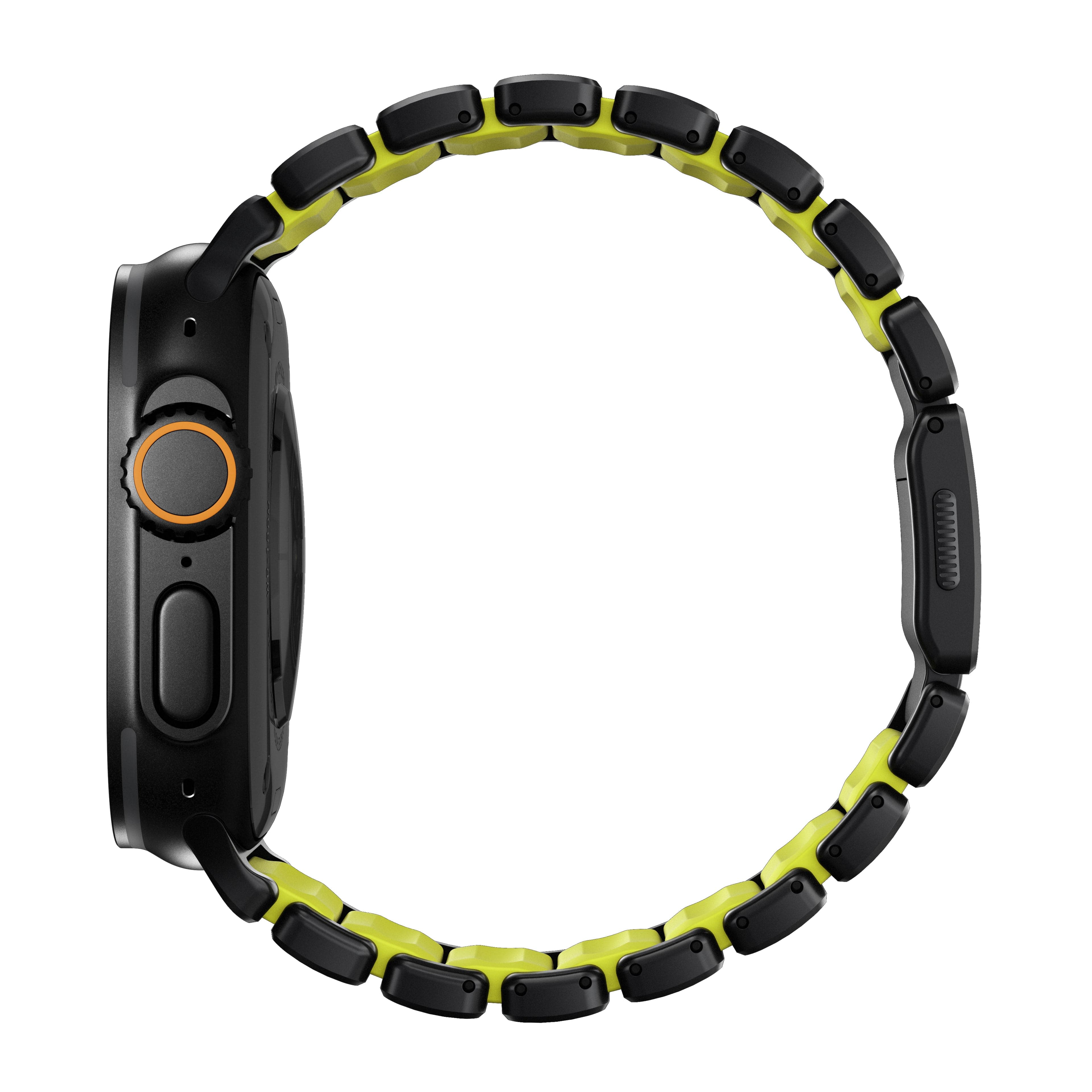Řemínek pro Apple Watch 45/46/49 mm Nomad Stratos Band FKM - černý/zelený - náhled 2