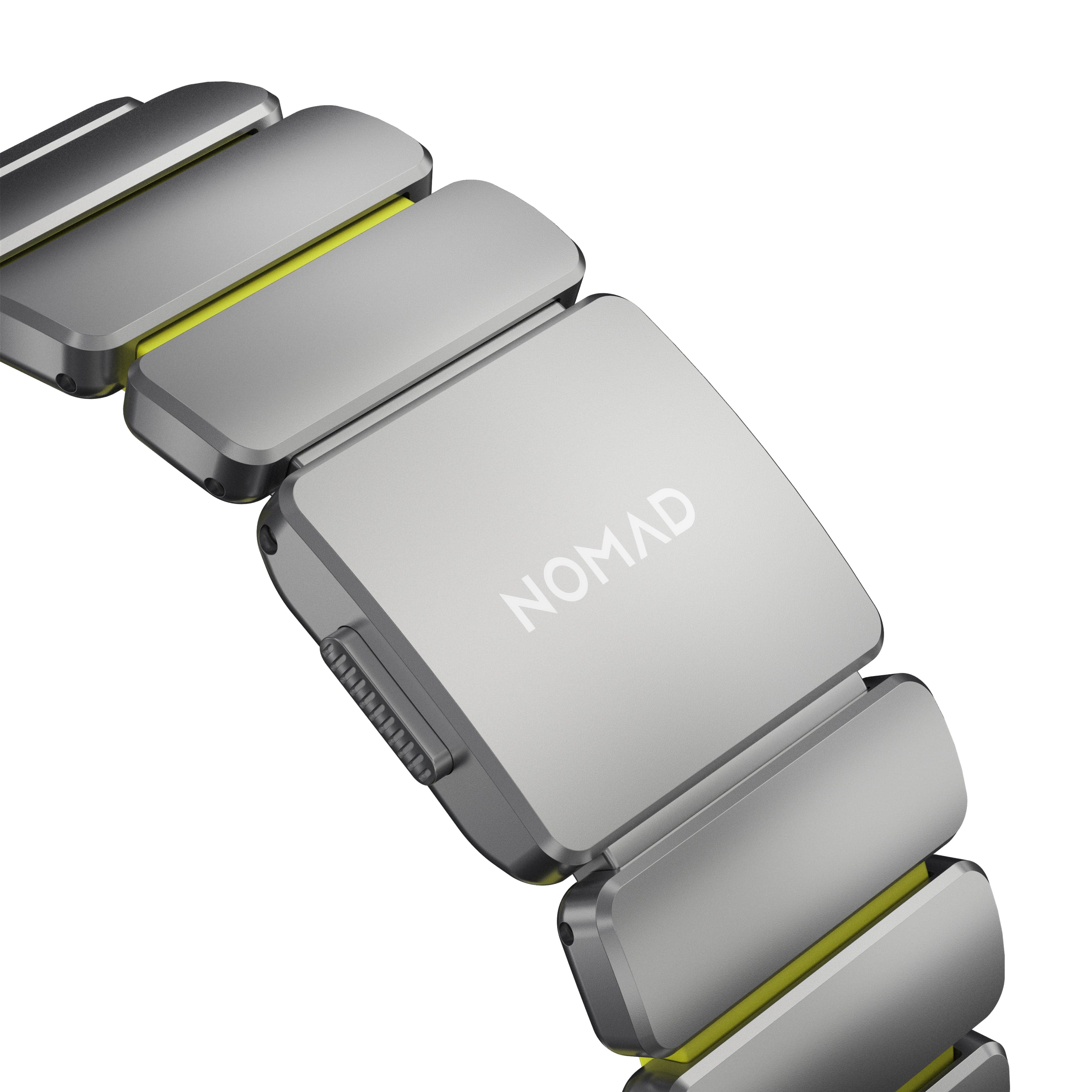 Řemínek pro Apple Watch 45/46/49 mm Nomad Stratos Band FKM - stříbrný/zelený - náhled 4