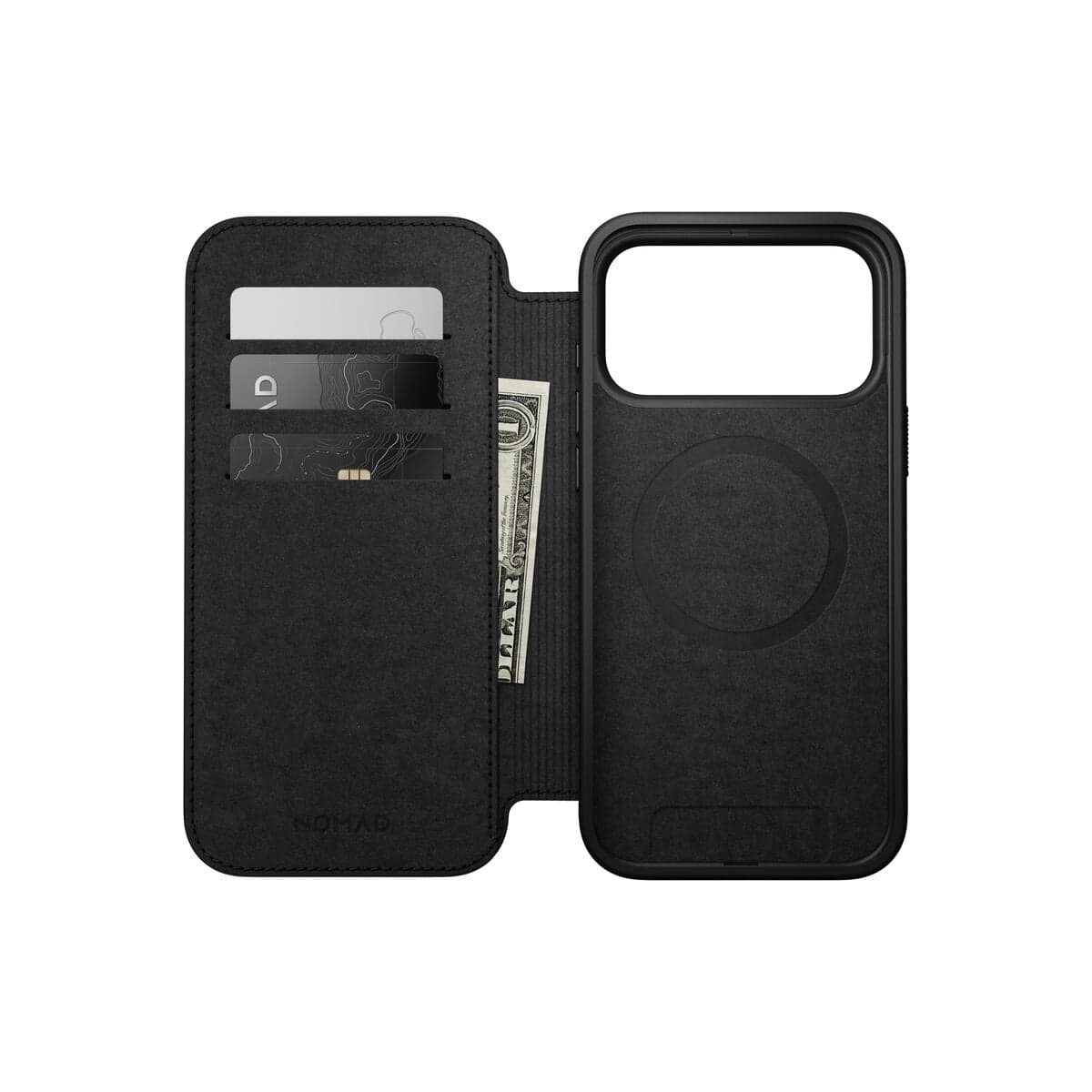 Kryt pro iPhone 17 Pro Max Nomad Modern Leather Folio - černý - náhled 3