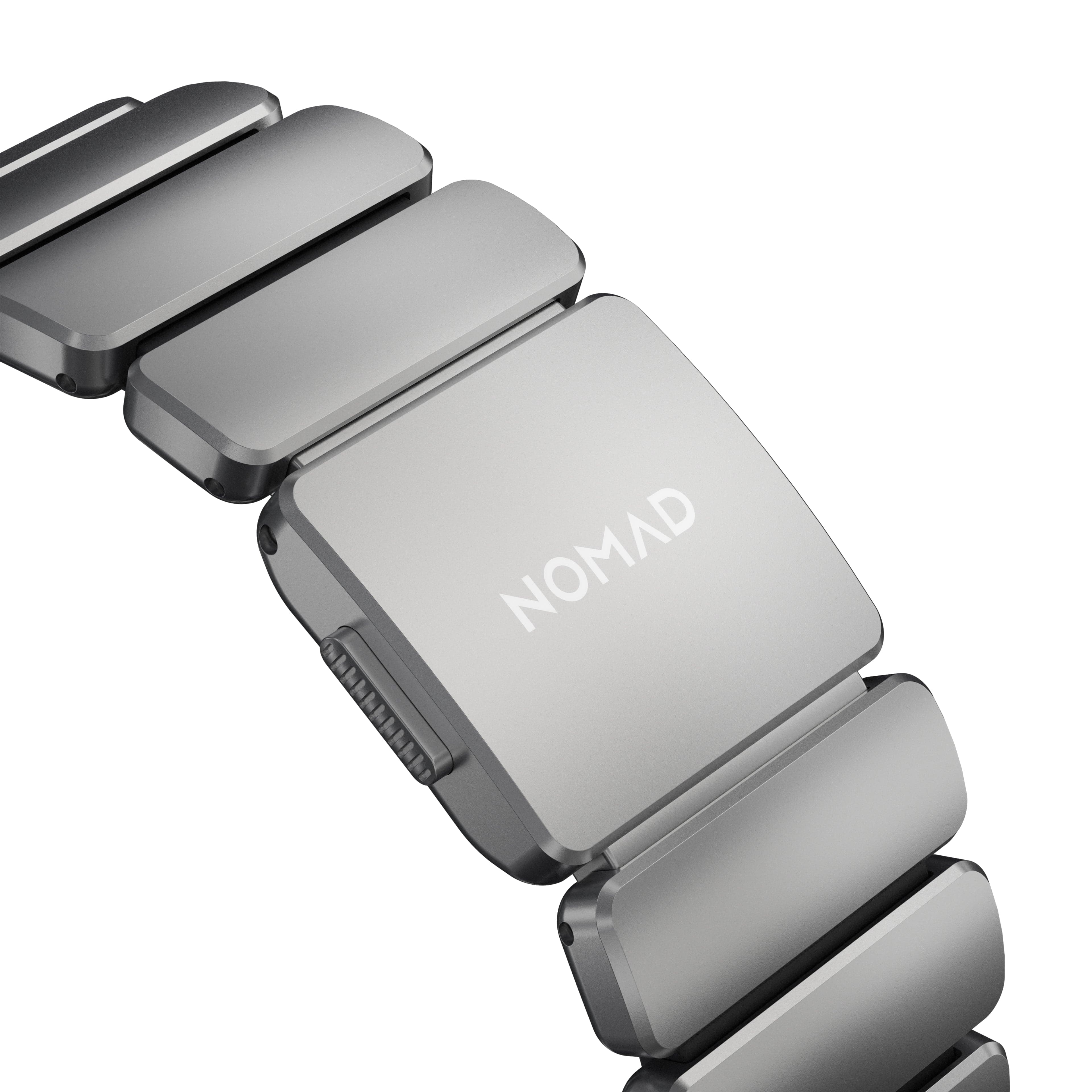 Řemínek pro Apple Watch 45/46/49 mm Nomad Stratos Band FKM - stříbrný - náhled 4
