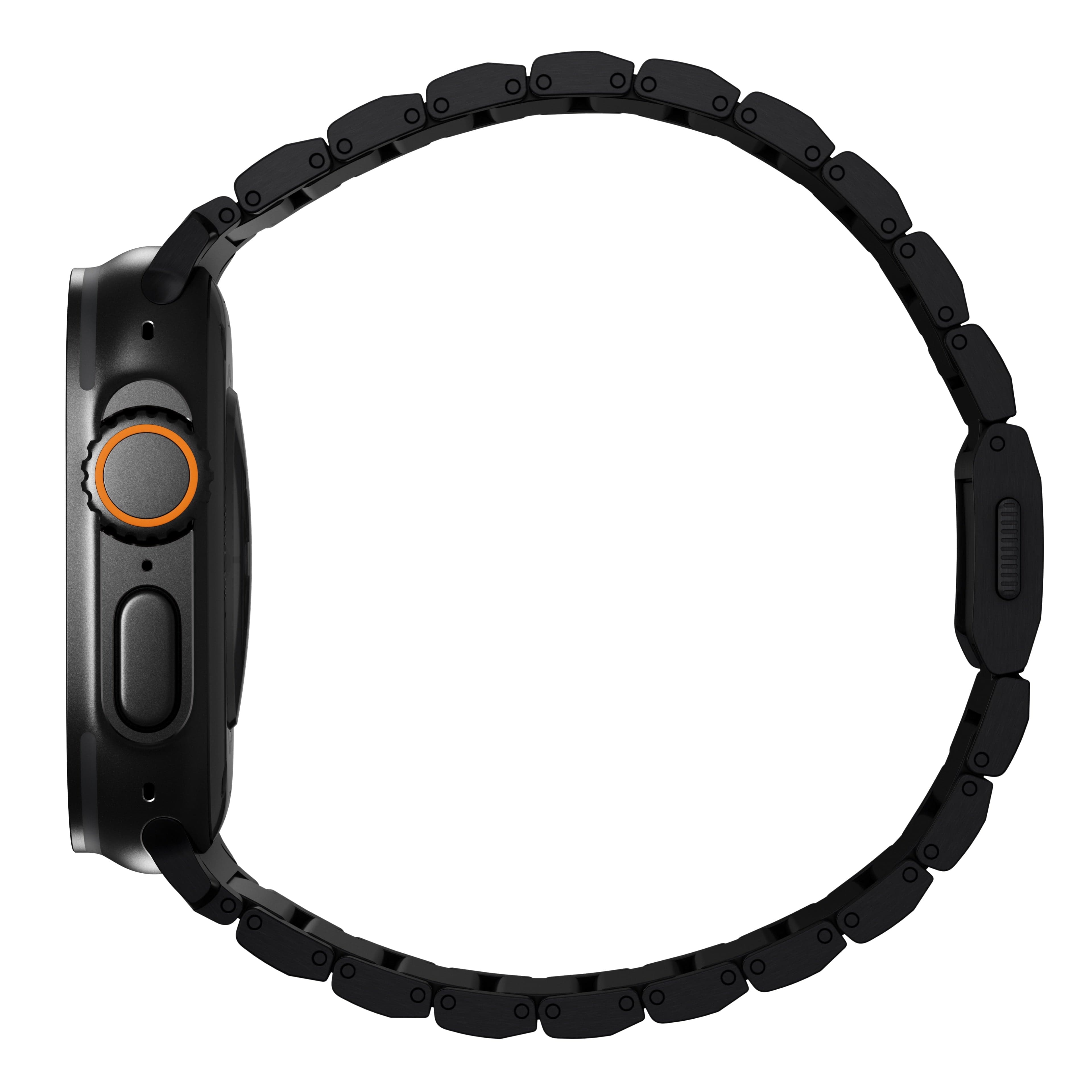 Řemínek pro Apple Watch 45/46/49 mm Nomad Titanium Band V2 - černý - náhled 2