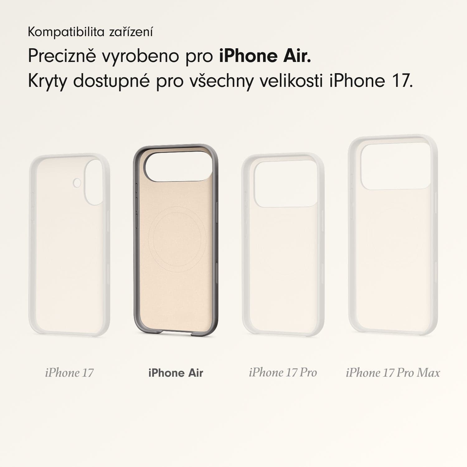 Kryt pro iPhone Air Beats s MagSafe a ovladačem fotoaparátu - granitově šedý - náhled 3