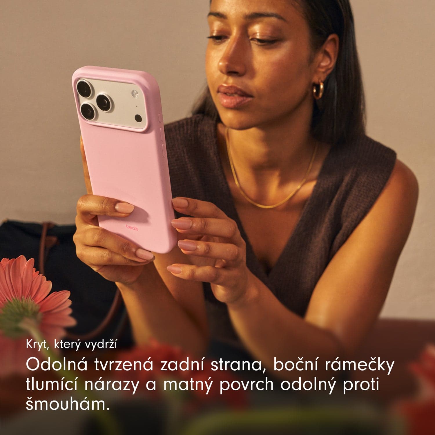 Kryt pro iPhone Air Beats s MagSafe a ovladačem fotoaparátu - oblázkově růžový - náhled 5