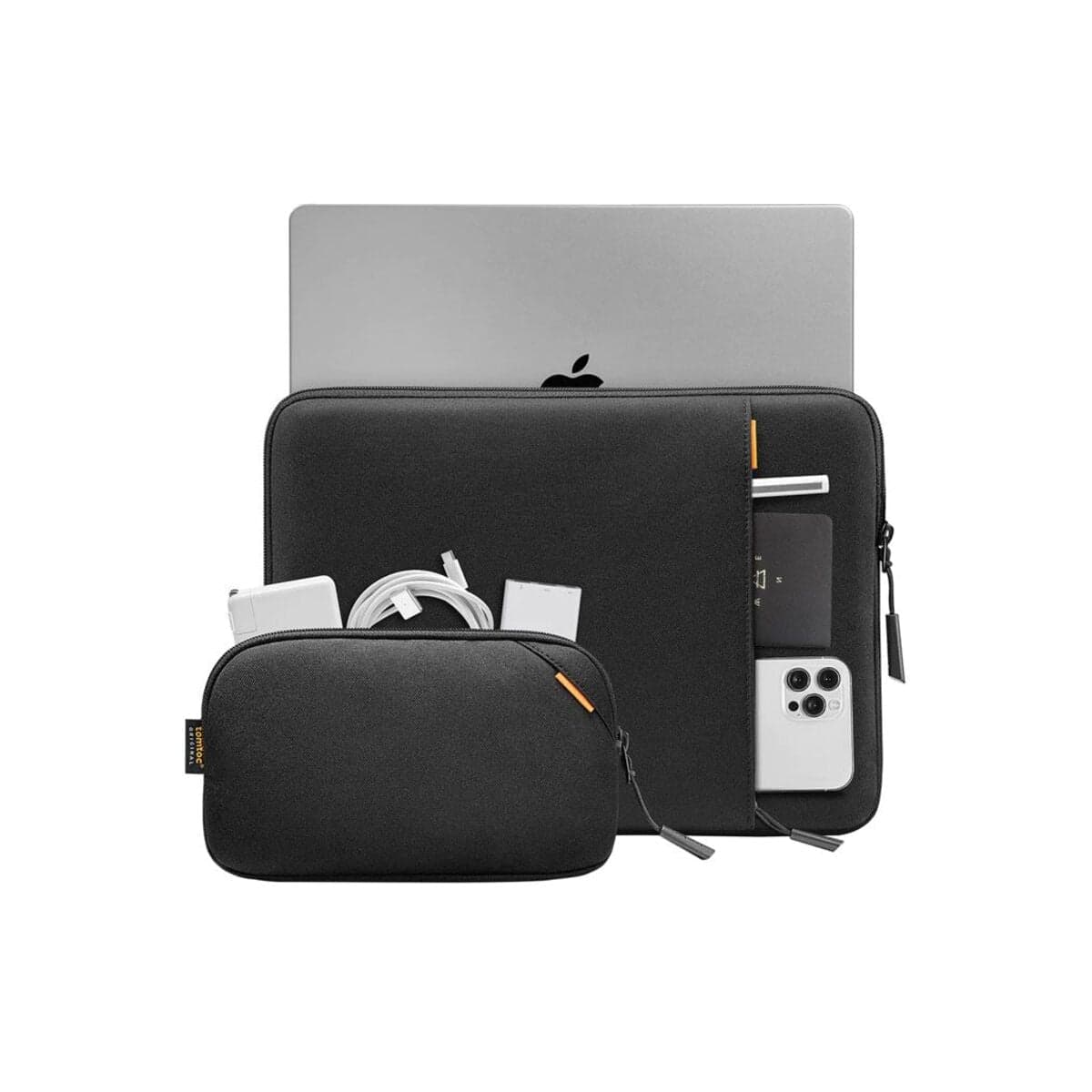 Pouzdro s brašnou pro MacBook 14" tomtoc Sleeve Kit - černé - náhled 3
