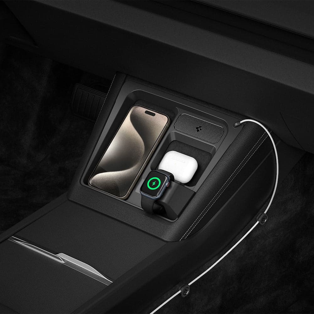Nabíjecí stanice Spigen Tesla 3 in 1 Wireless Charging Hub Mount - černá - náhled 4