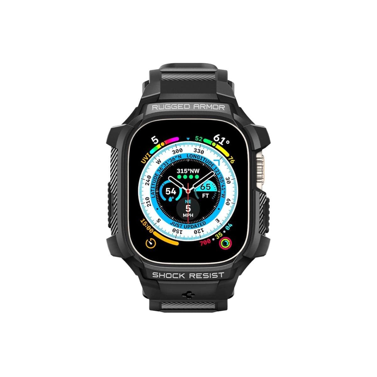 Řemínek pro Apple Watch Ultra 49 mm Spigen Rugged Armor Pro - černý - náhled 3