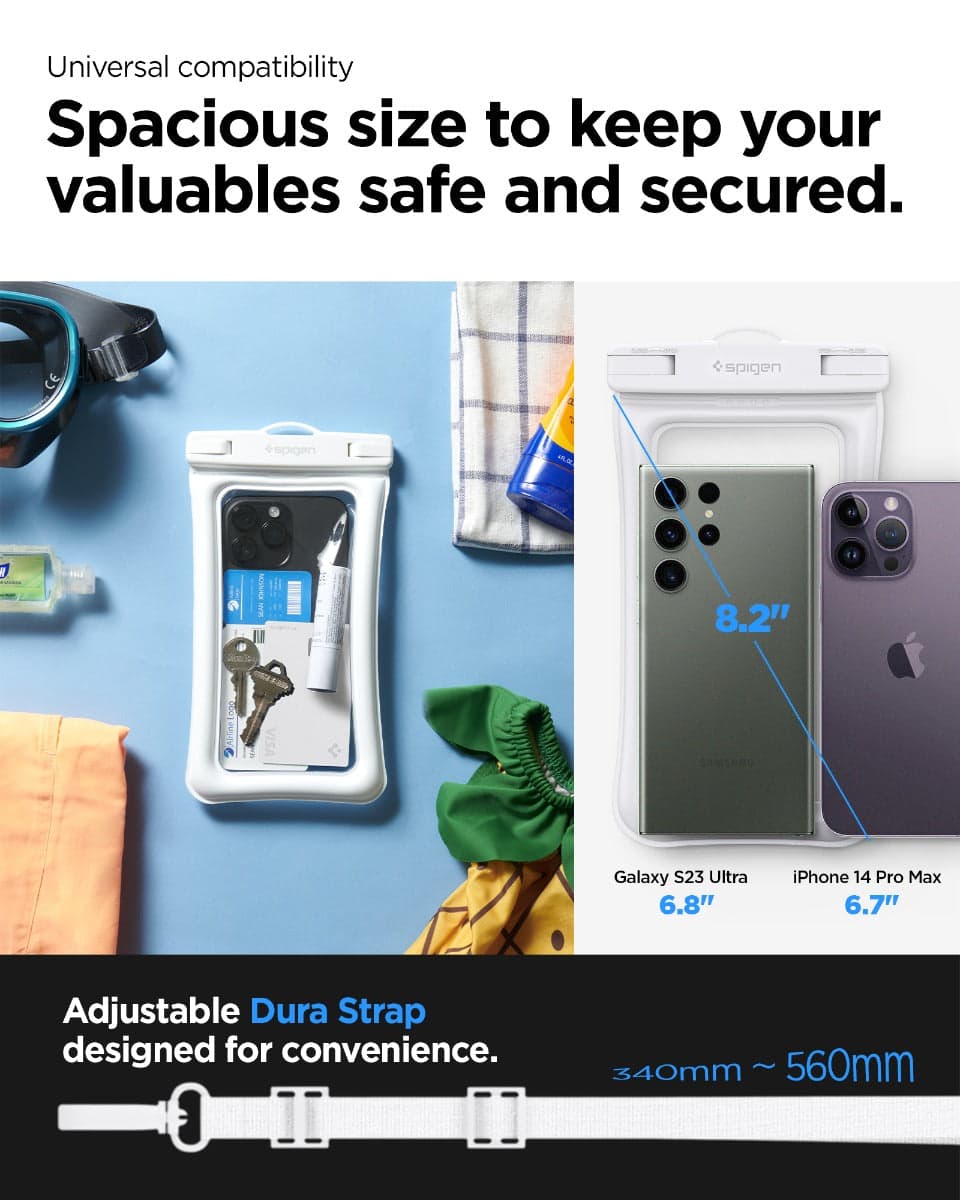 Vodotěsné plovoucí pouzdro Spigen Aqua Shield A610 - bílé - náhled 2