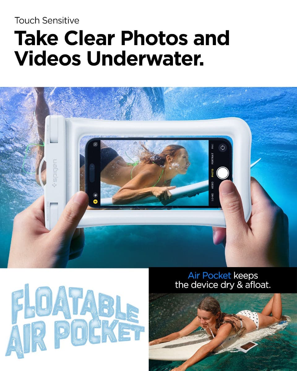 Vodotěsné plovoucí pouzdro Spigen Aqua Shield A610 - bílé - náhled 4