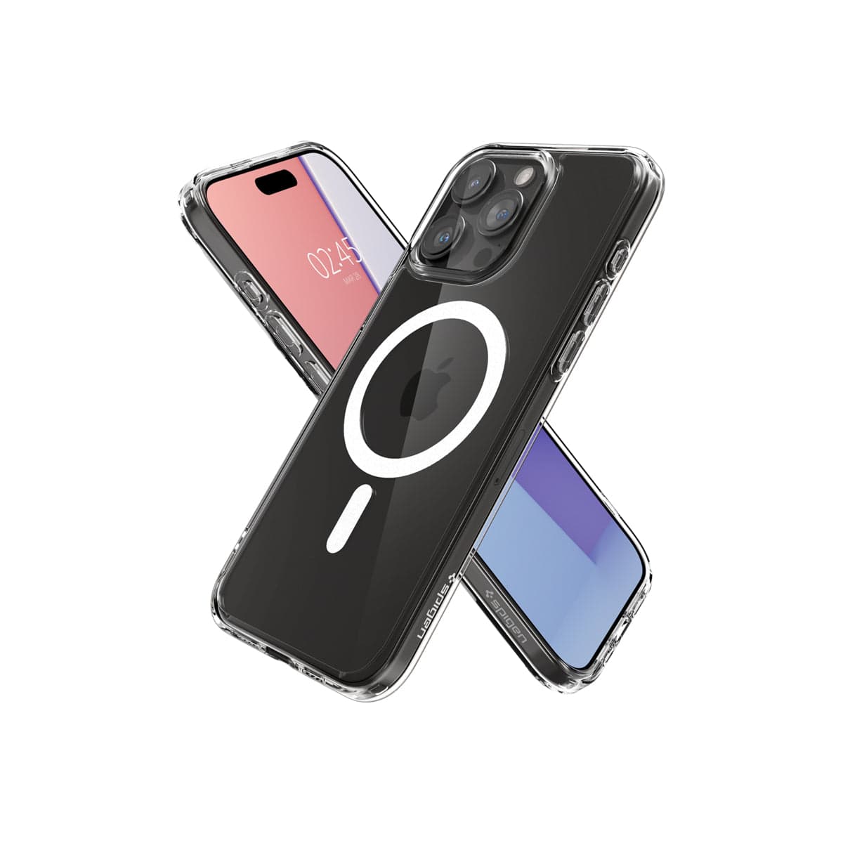 Kryt pro iPhone 15 Pro Spigen Crystal Hybrid MagSafe - bílý - náhled 3