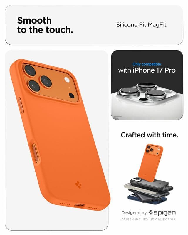 Silikonový kryt pro iPhone 17 Pro Spigen Silicone Fit MagSafe - náhled 5