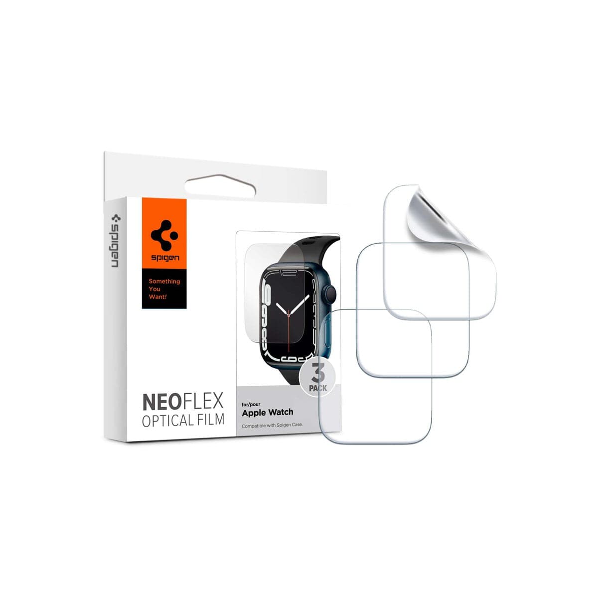 Sada ochranných fólií na Apple Watch 45 mm Spigen Film Neo Flex - náhled 2