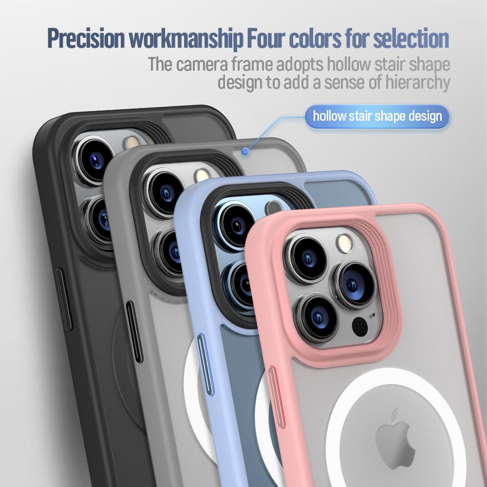 MagSafe kryt na iPhone 16 Plus Blueo Skin Friendly Frosted Case - šedý - náhled 4